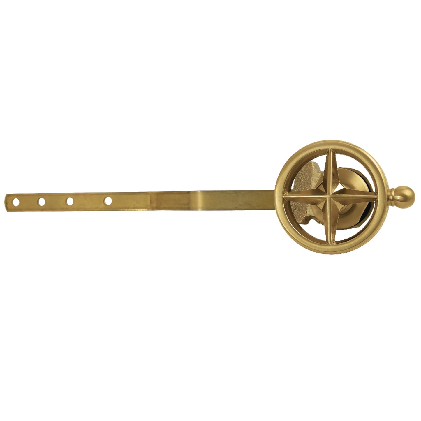 Kingston Brass KTRNK7 Levante Front Mount Toilet Tank Lever with Knurled Handle in Brushed Brass