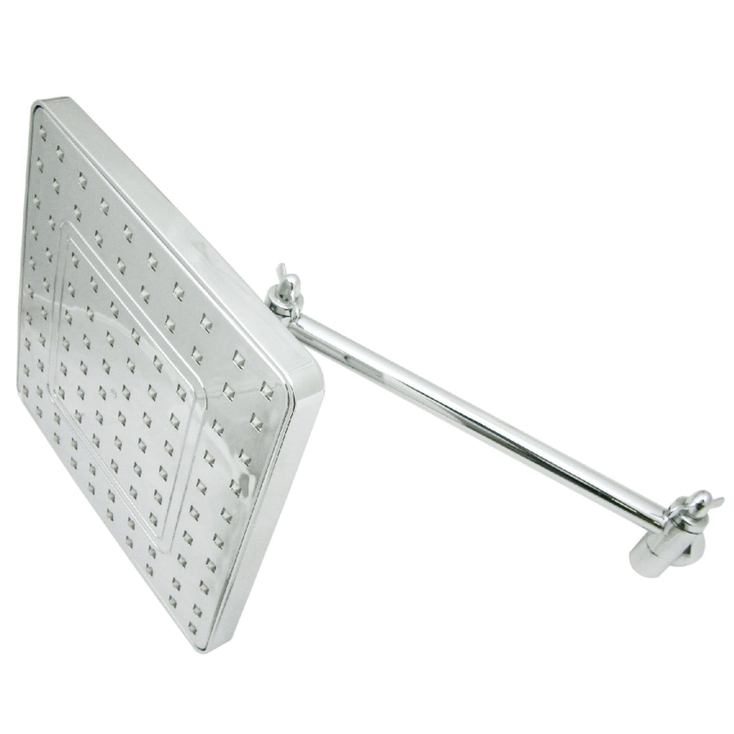 Kingston Brass KX4648K8 Fortress 8" Square Shower Head with 10" Shower Arm, Brushed Nickel