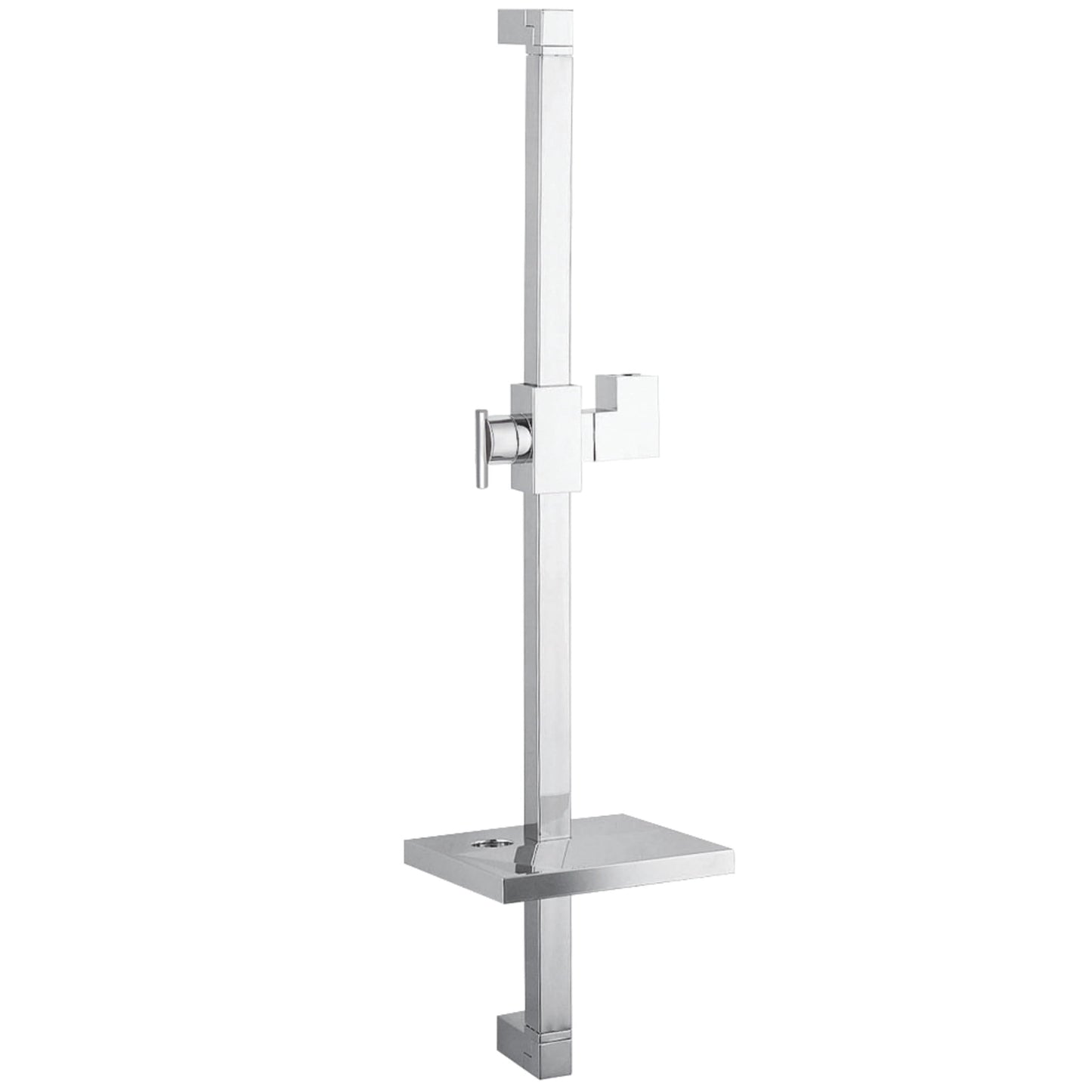 Kingston Brass KX8261 Claremont 24-Inch Stainless Steel Shower Slide Bar with Soap Dish in Polished Chrome