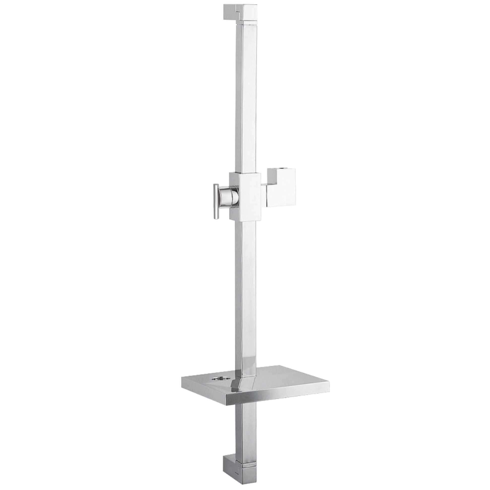 Kingston Brass KX8261 Claremont 24-Inch Stainless Steel Shower Slide Bar with Soap Dish in Polished Chrome