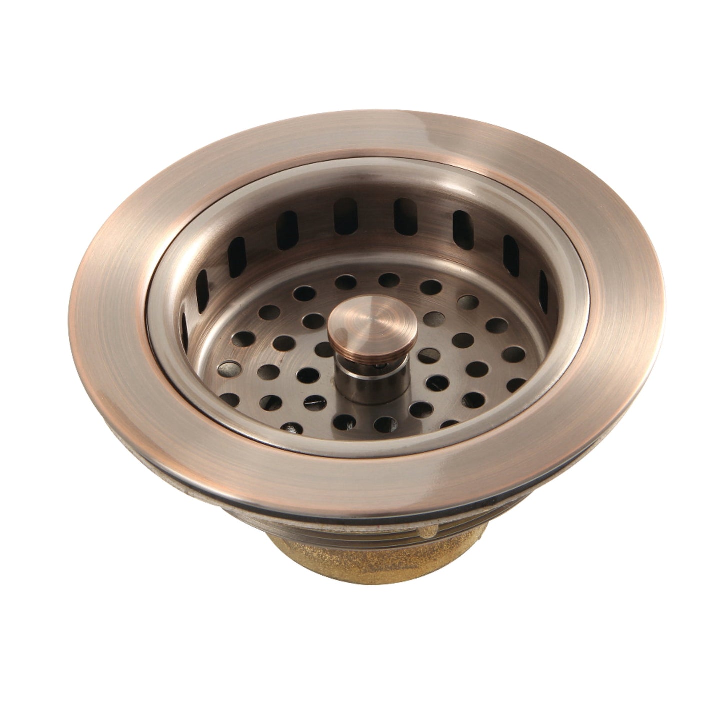Kingston Brass KBS1006AC Brass Basket Strainer in Antique Copper