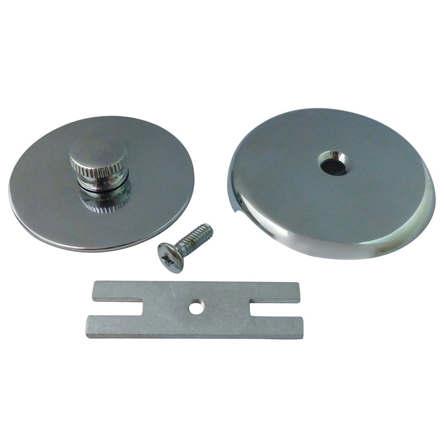 Kingston Brass Made to Match DTL5303A1 Quick Cover Up Tub Stopper with Overflow Plate, Polished Chrome