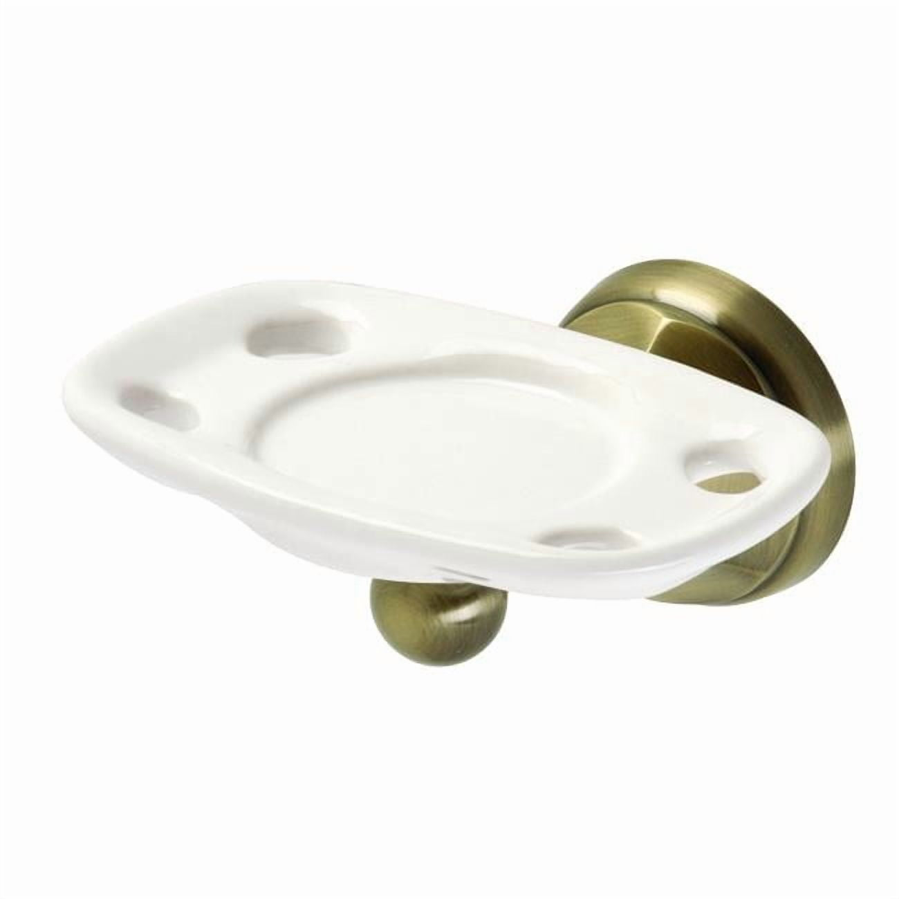 Kingston Brass BA4816AB Metropolitan Toothbrush & Tumbler Holder, Antique Brass
