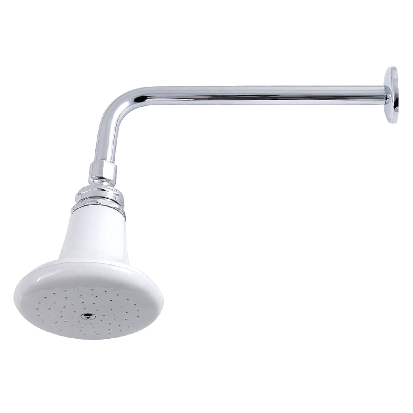Kingston Brass P50CK Victorian 5-1/8-Inch Round Raindrop Ceramic Shower Head with 12-Inch Shower Arm Combo in Polished Chrome