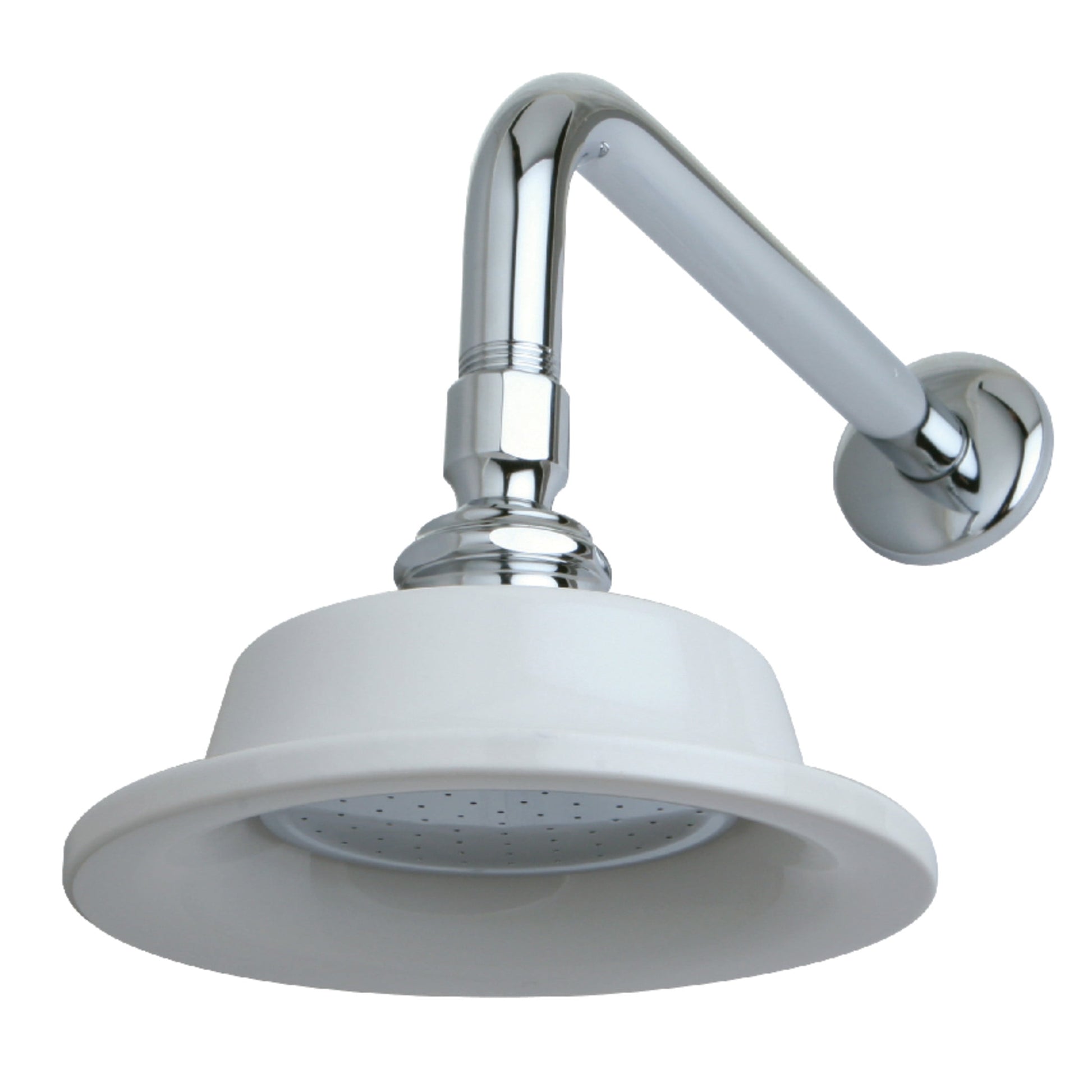 Kingston Brass P60CK Victorian 6-5/16-Inch Sunflower Raindrop Ceramic Shower Head with 12-Inch Shower Arm in Polished Chrome
