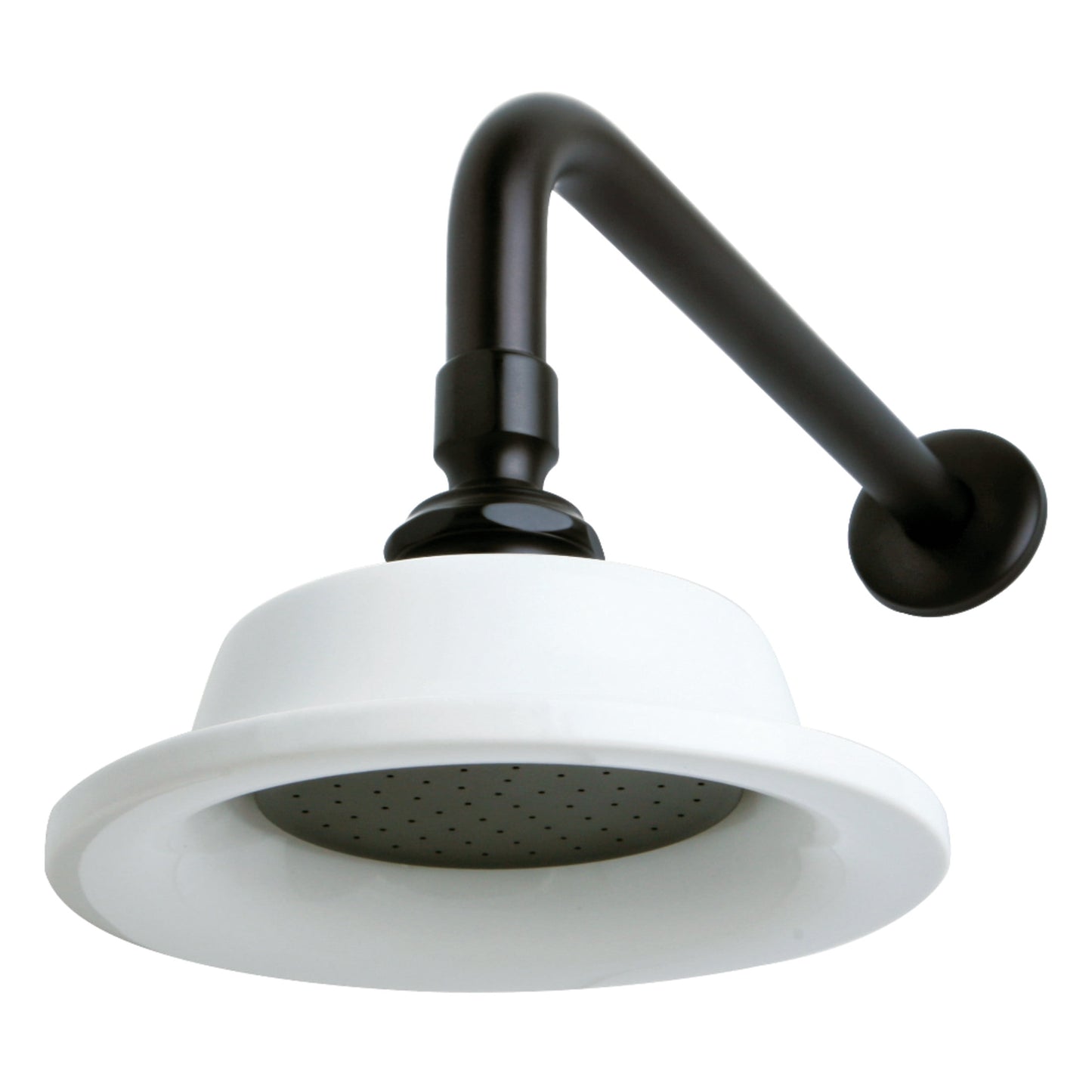 Kingston Brass P60ORBCK Victorian 6-5/16-Inch Sunflower Raindrop Ceramic Shower Head with 12-Inch Shower Arm in Oil Rubbed Bronze