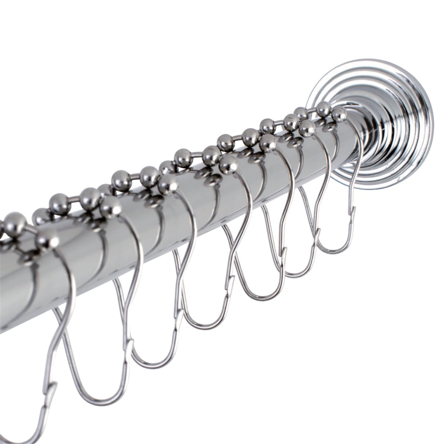 Kingston Brass SCC2711 Adjustable Shower Curtain Rod with Ring Combo SCC2711