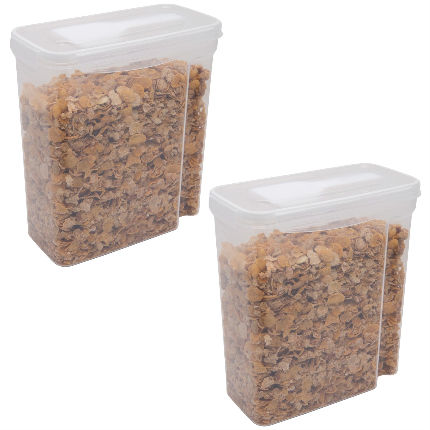 Kitchen Details 2 Pack Large 9 L Plastic Airtight Cereal Container with Scooper