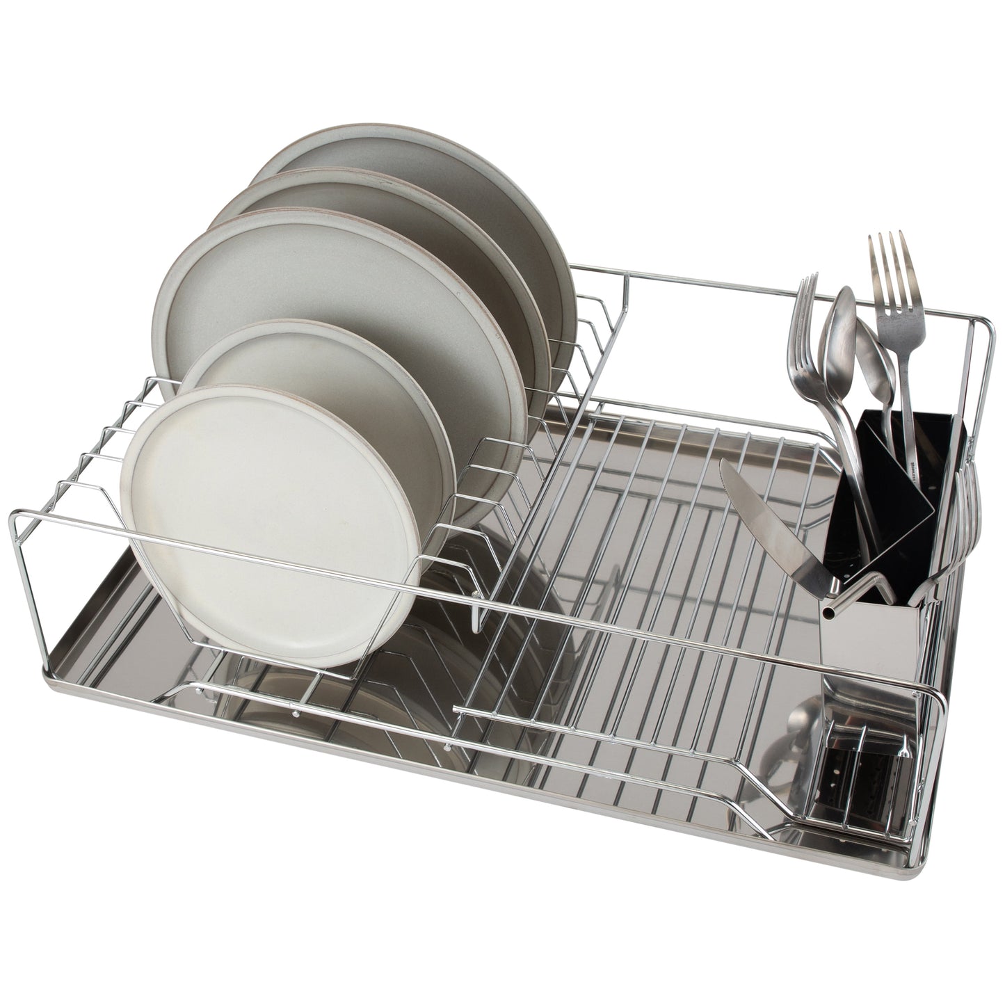 Kitchen Details Twisted Chrome 3 Piece Dish Rack