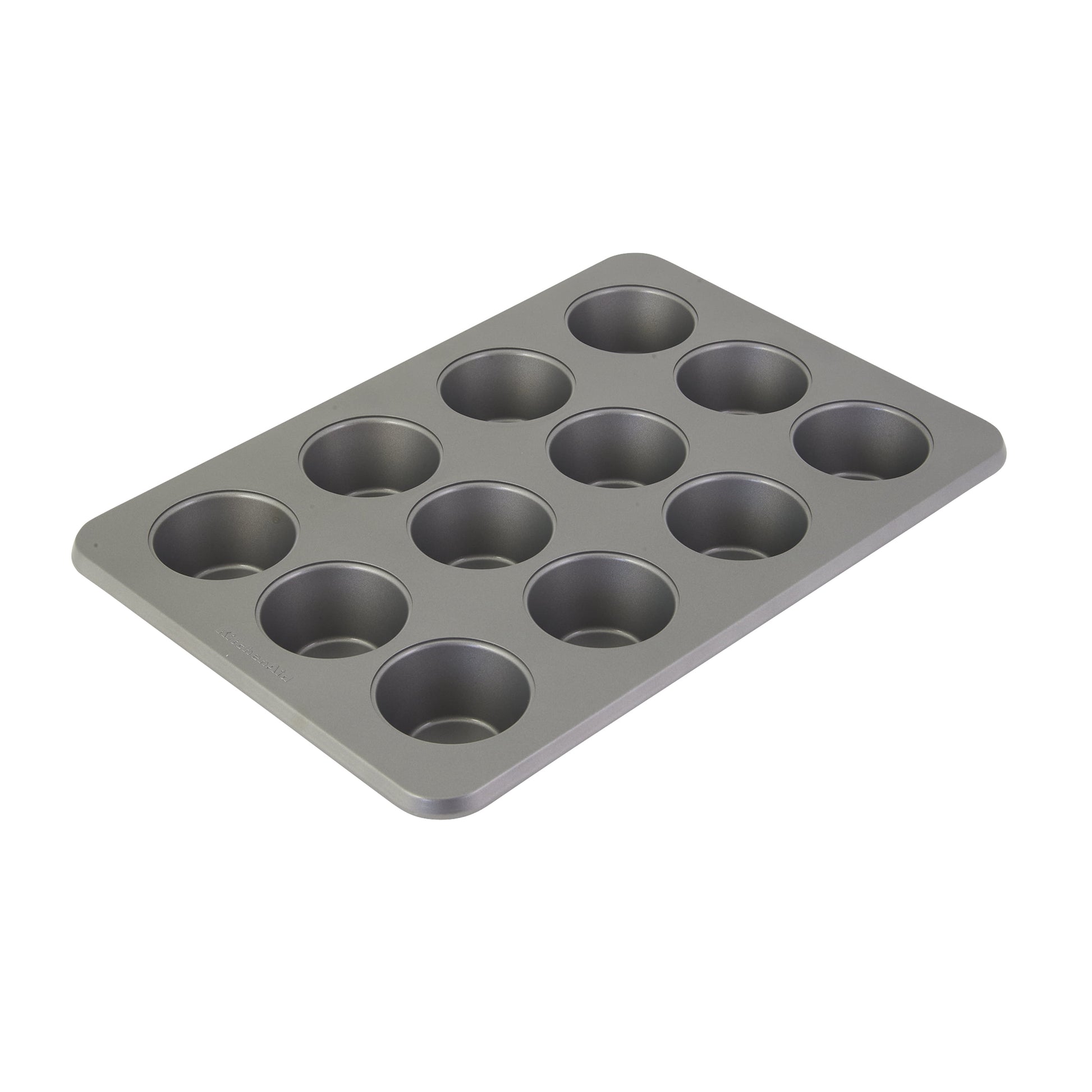 KitchenAid 12-Cup Aluminized Steel Nonstick Cupcake Pan and Muffin Tin, Contour Silver