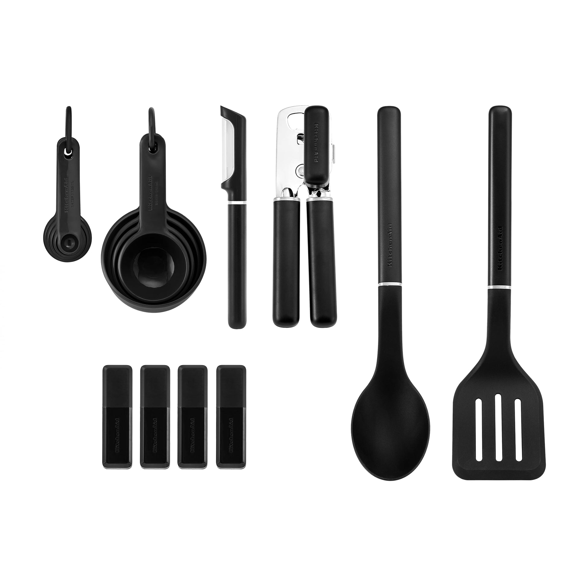 KitchenAid 17-Piece Cooking Utensils Set with Ergonomic Handles, Black