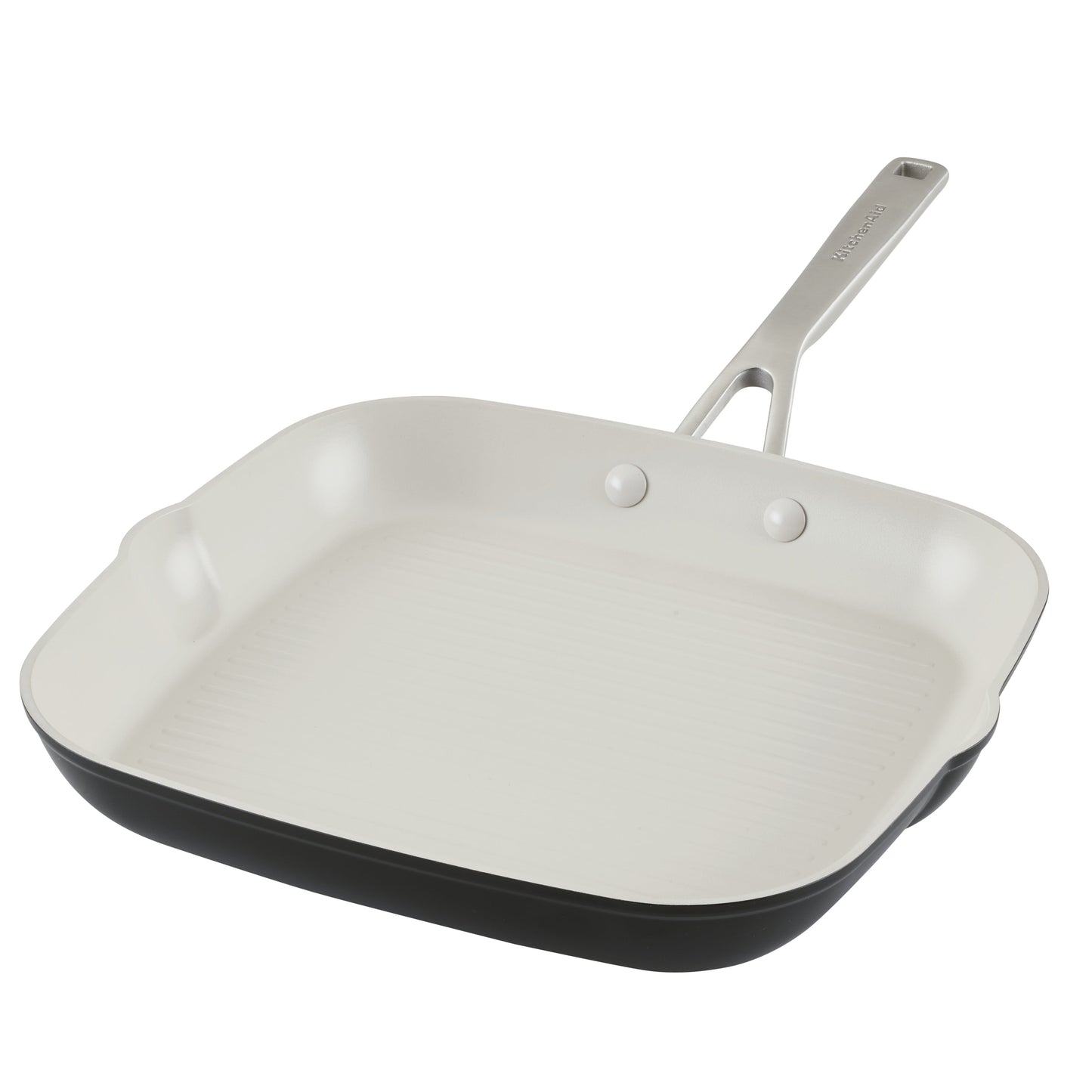 KitchenAid Hard Anodized 11.25 Inch Ceramic Nonstick Grill Pan, Oven Safe to 500Â°F, Matte Black