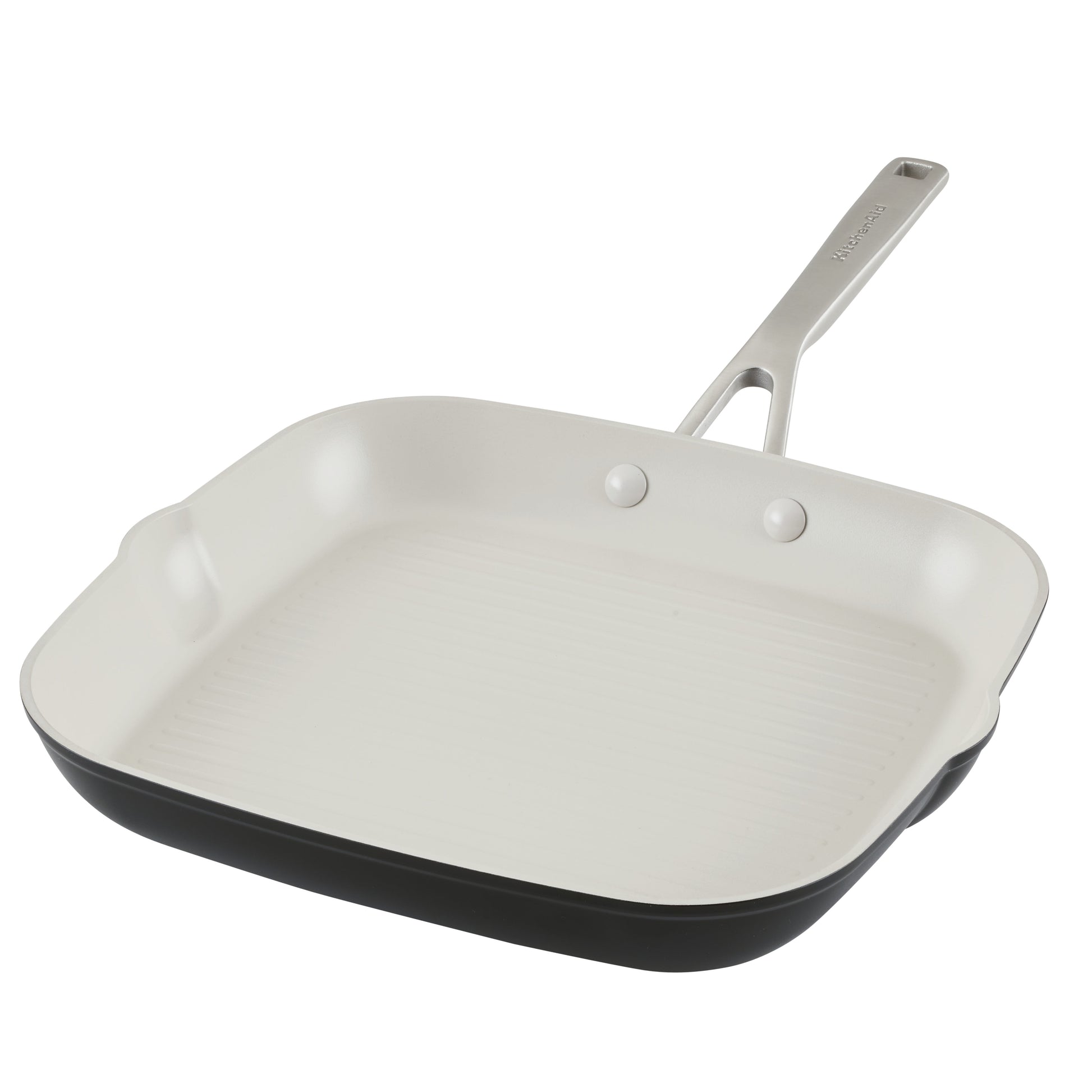KitchenAid Hard Anodized 11.25 Inch Ceramic Nonstick Grill Pan, Oven Safe to 500Â°F, Matte Black
