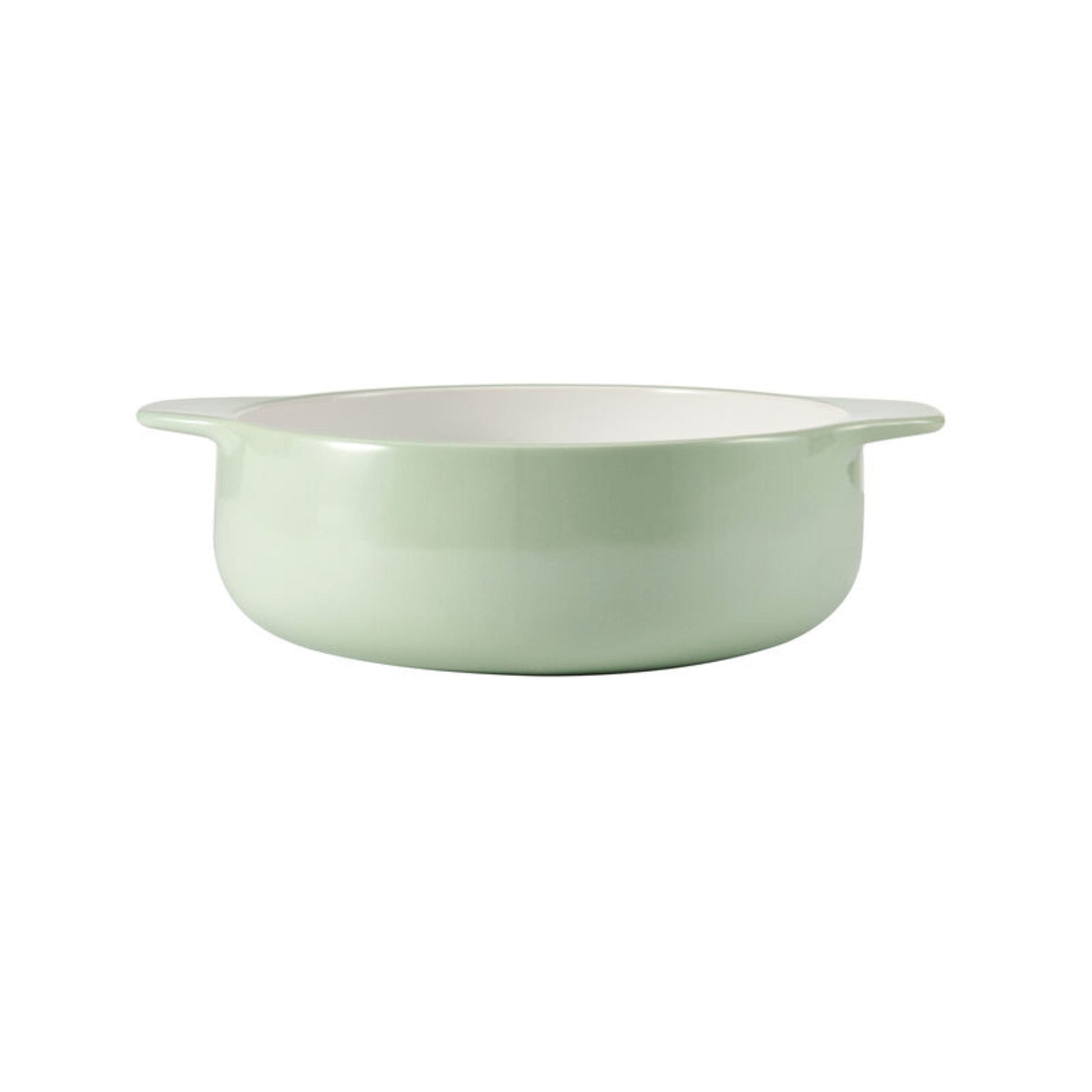 Kitchenaid 2.25-quart Vitrified Stoneware Round Casserole Baker with Lid in Pistachio Green
