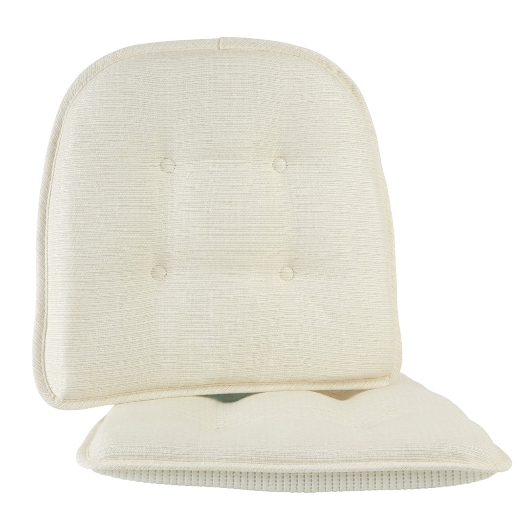 Klear Vu Gripper Non-Slip 15 x 16 Omega Tufted Dining Chair Cushion - Set of 2