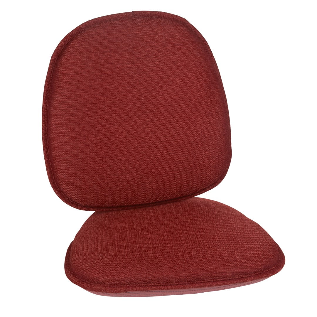 Klear Vu Gripper Non-Slip Mid Century Modern Shell Chair Cushion, Flame 2 Pack
