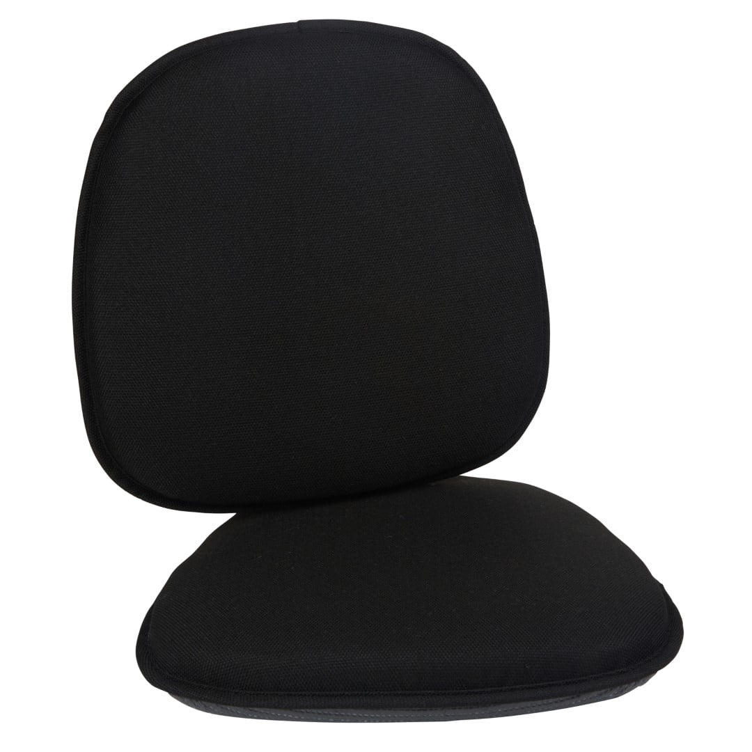 Klear Vu Gripper Non-Slip Mid Century Modern Shell Chair Cushion, Midnight Black 2 Pack