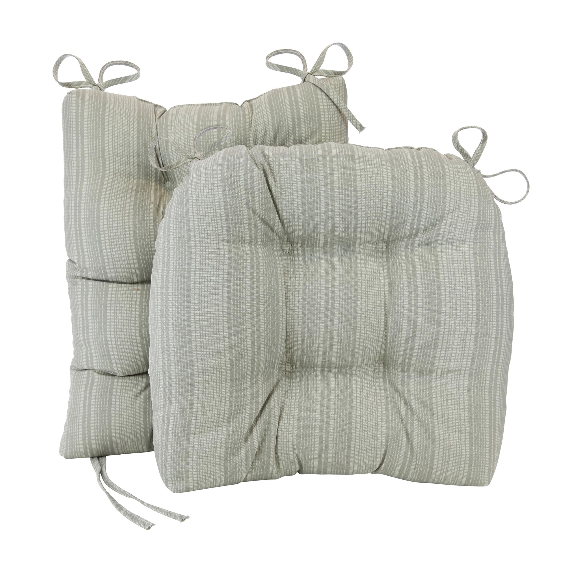 Klear Vu Indoor/Outdoor Boardwalk Stripe Rocking Chair Seat and Seatback Cushion Set