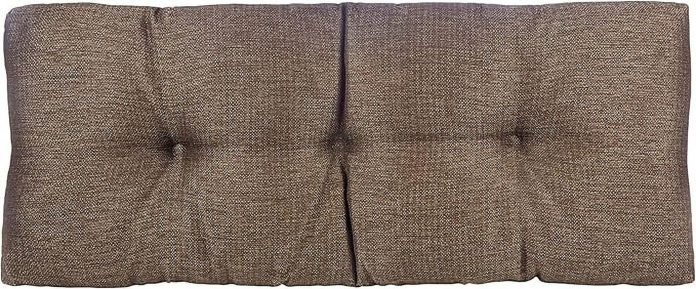 The Gripper Non-Slip Tufted Bench Cushion for Indoor Furniture, Entryway Storage, Bay Window, Corner Nook or Piano Seat, 43 Inches, Gold