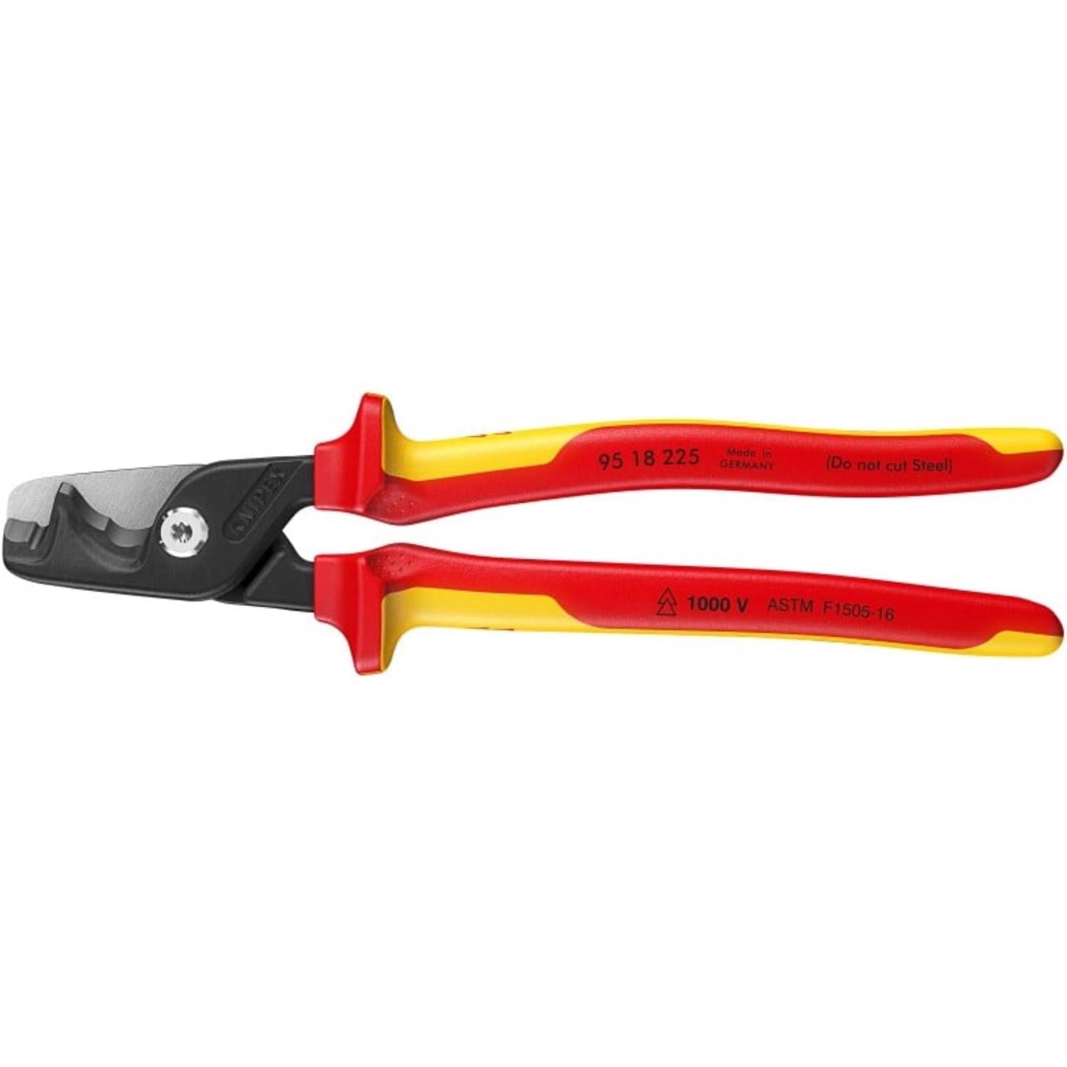 Knipex 9 in. L Red/Yellow Insulated Cable Shears