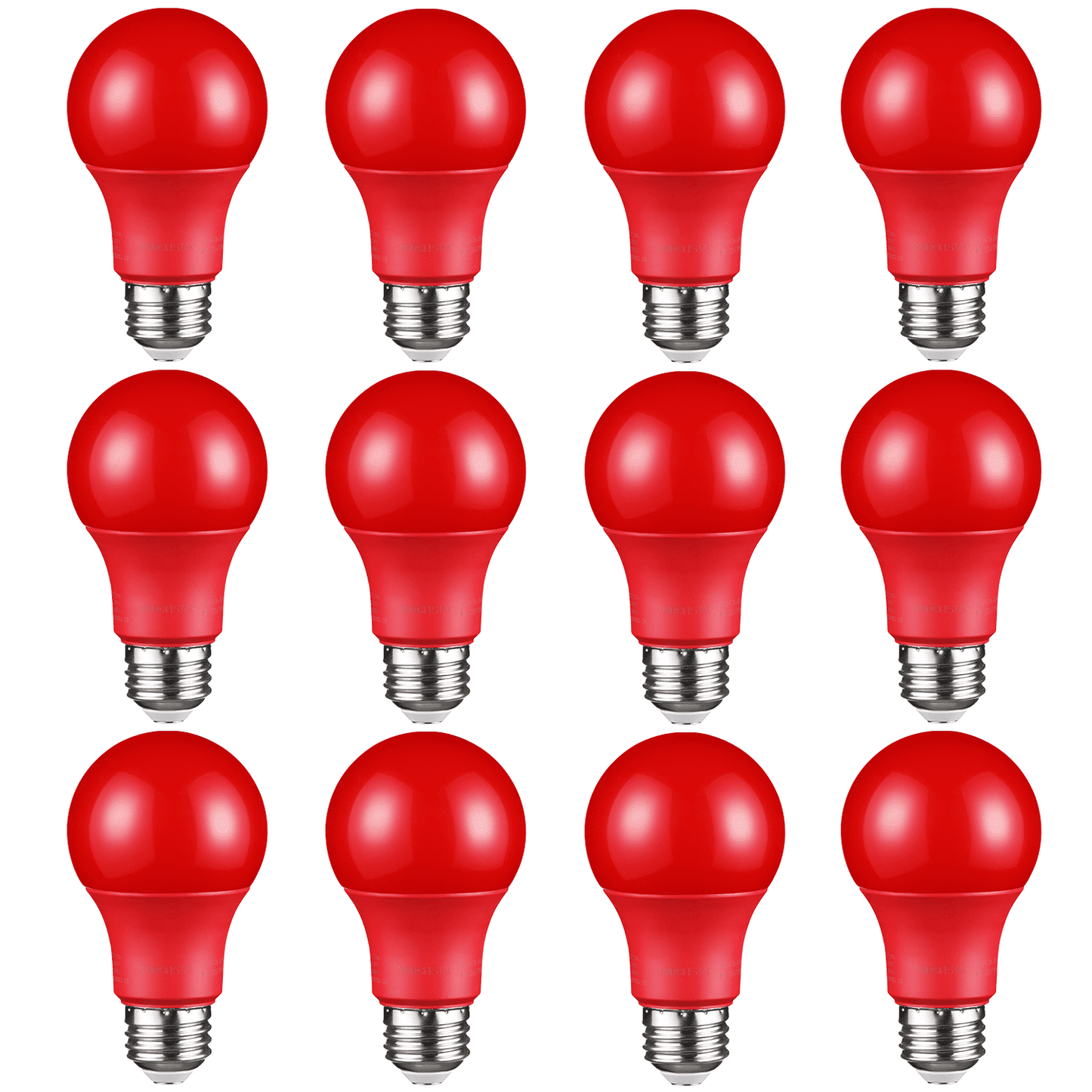 LED A19 Yellow Bulbs, 8W (40W Equivalent) Light Bulb, E26/E27 Base, Outdoor Bug Free Lights for Porch, Patio, Backyard, Entry Way, Pack of 12