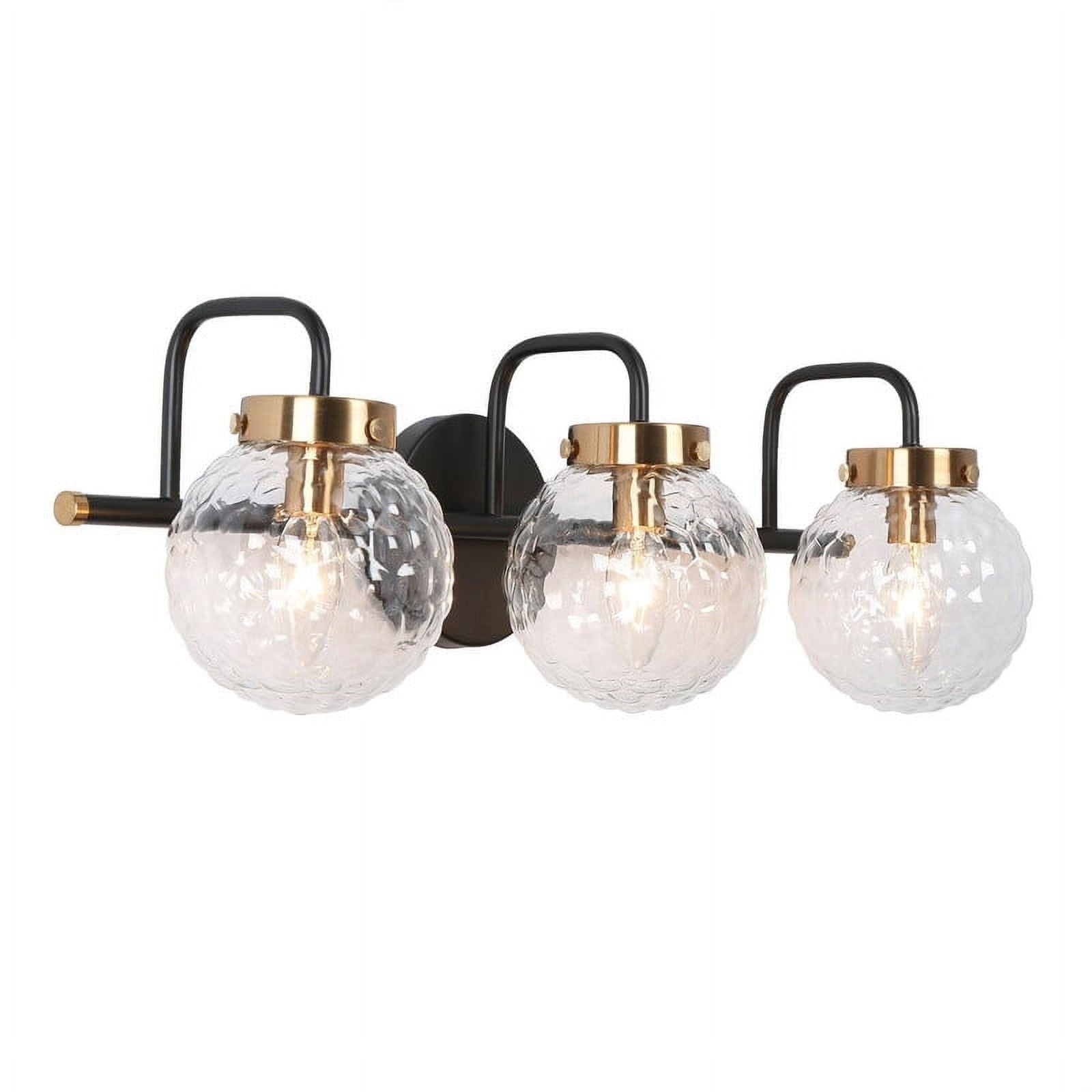 LNC Astrid 22.5-in 3-Light Matte Black LED Modern/Contemporary Vanity Light
