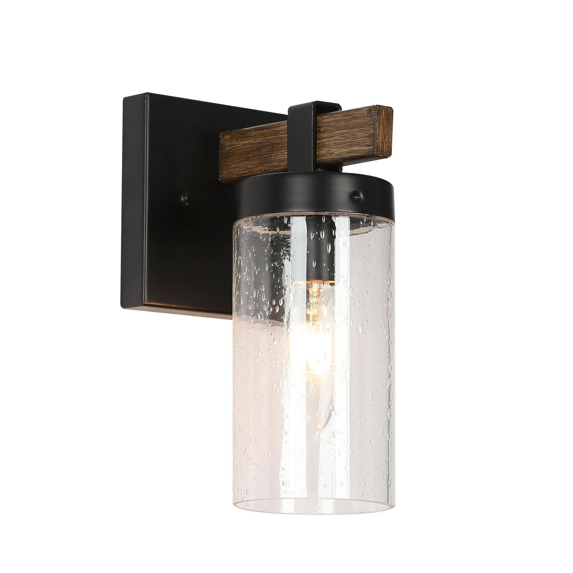 LNC Lapps 4.7-in 1-Light Distressed Brown LED Farmhouse Vanity Light Bar