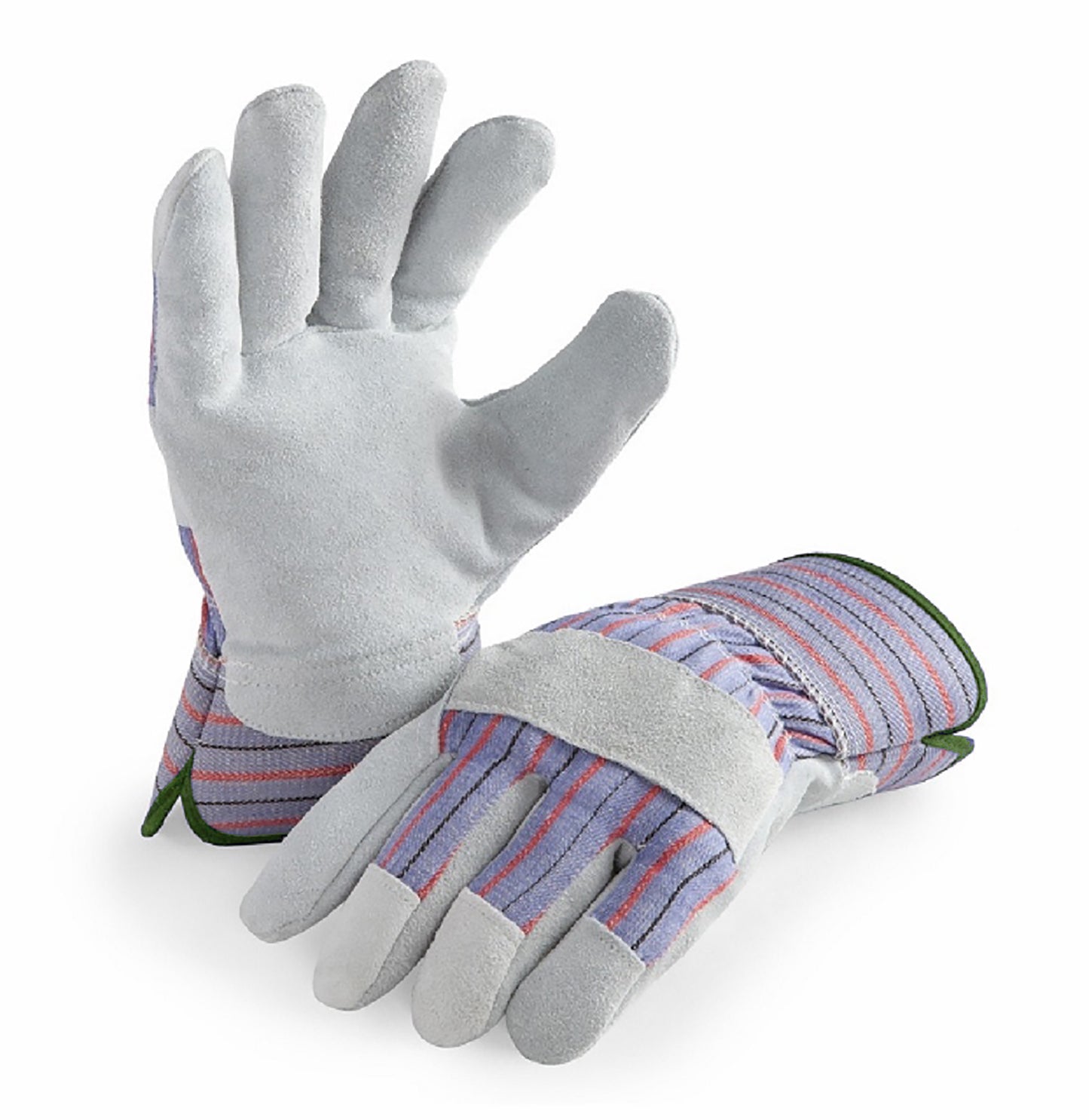LP4300-M-12PK, Leather Palm Work Gloves, Safety Cuff, 12 Pair Value Pack