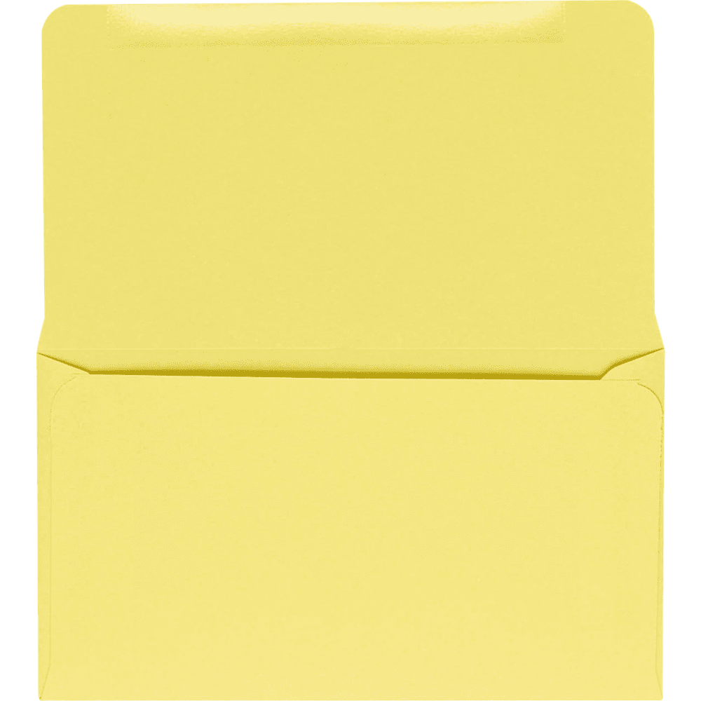 LUXPaper 6 1/4 Remittance Envelopes, Pastel Canary, 3 1/2 x 6, 500/Pack