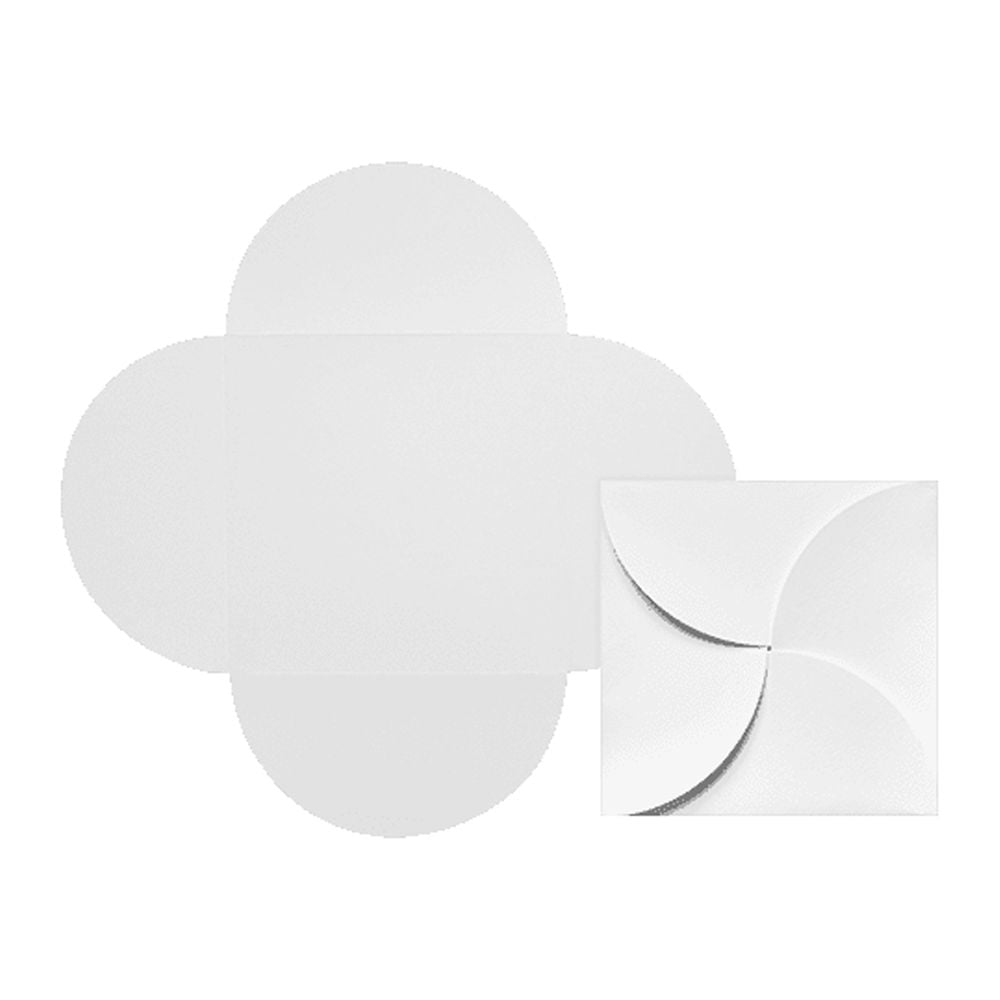 LUXPaper 6 1/4 x 6 1/4 Petal Envelope, Bright White, 10/Pack