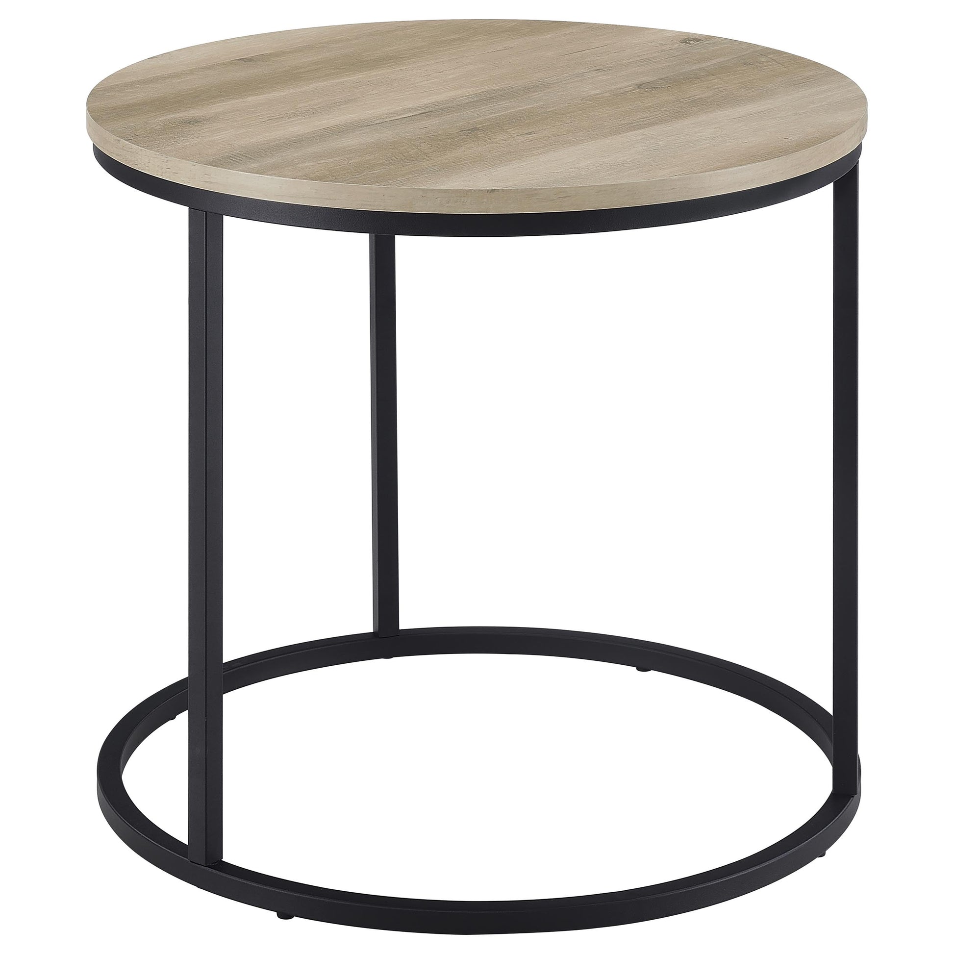 Lainey Round Faux Marble Side End Table Grey