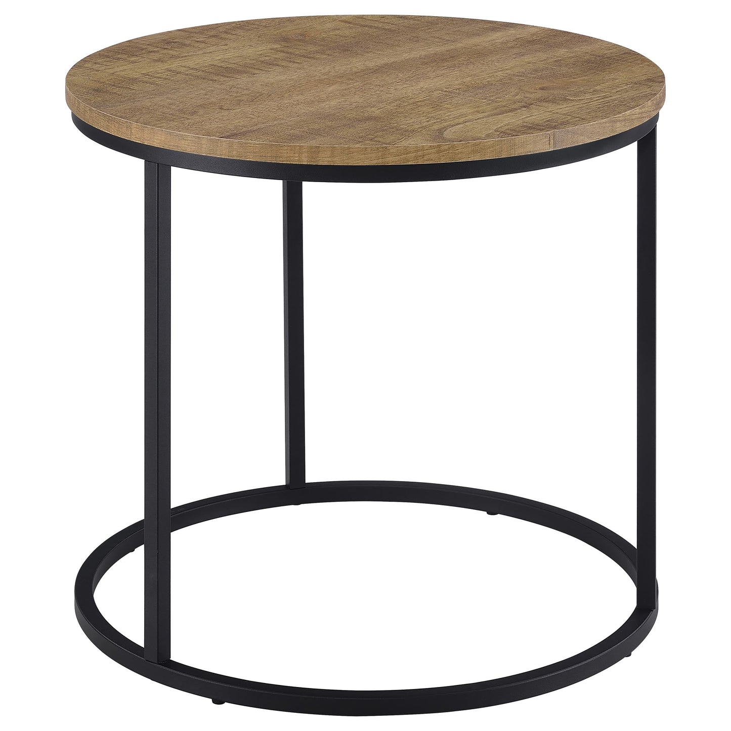Coaster Lainey Round Engineered Wood Occasional Side End Table in Mango Brown