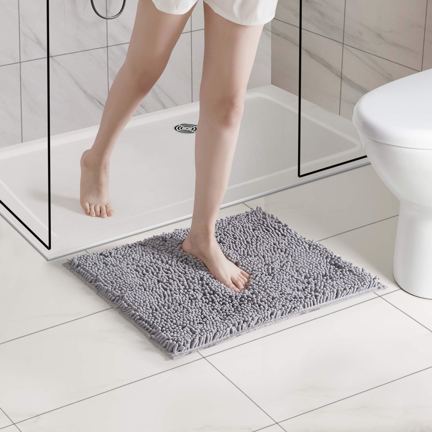 LammaLoe Bath Rug, Chenille Bathroom Rug, Absorbant Bath Mat For Bathroom Decor, Shower Mat 20x32