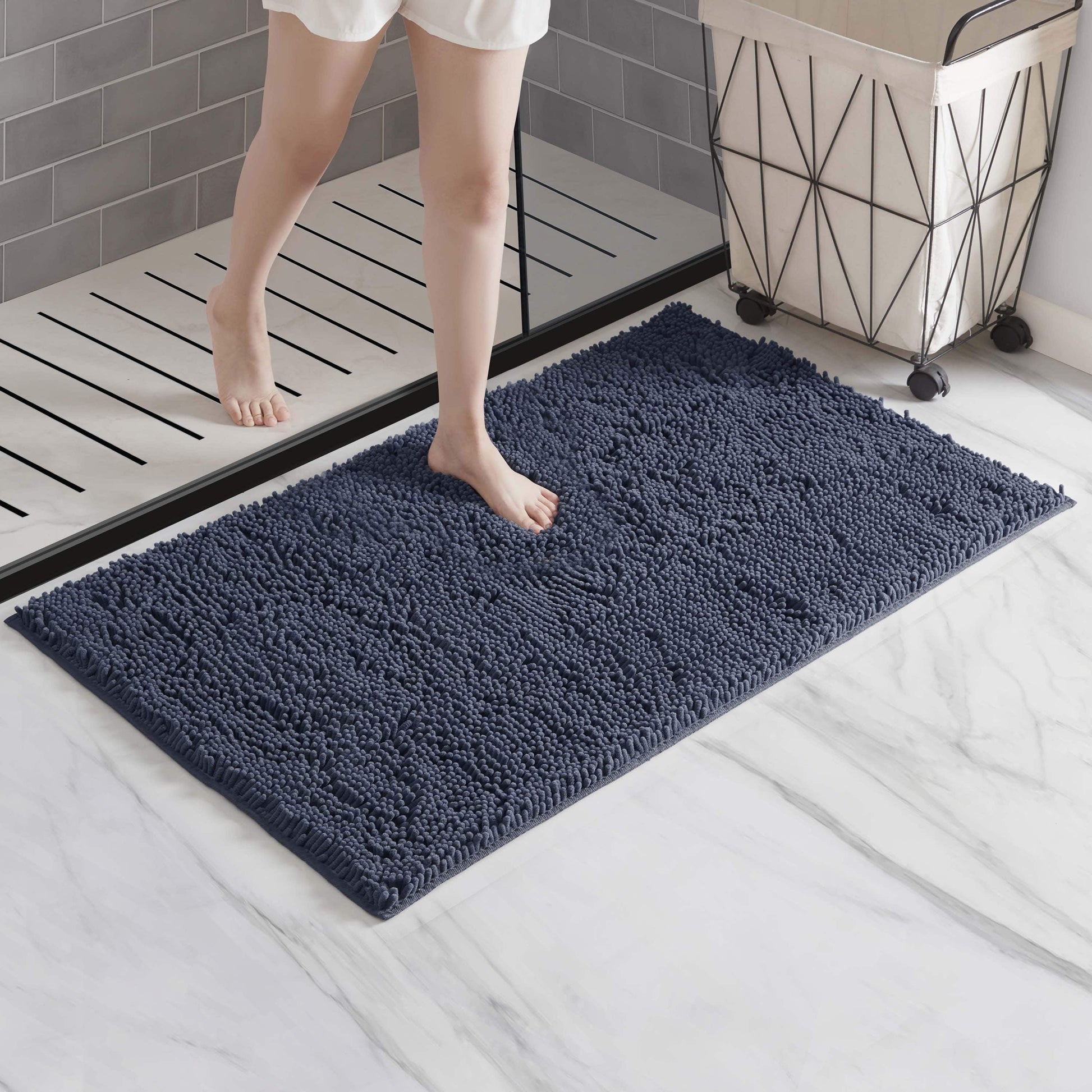 LammaLoe Bath Rug, Chenille Bathroom Rug, Absorbant Bath Mat For Bathroom Decor, Shower Mat 26x44