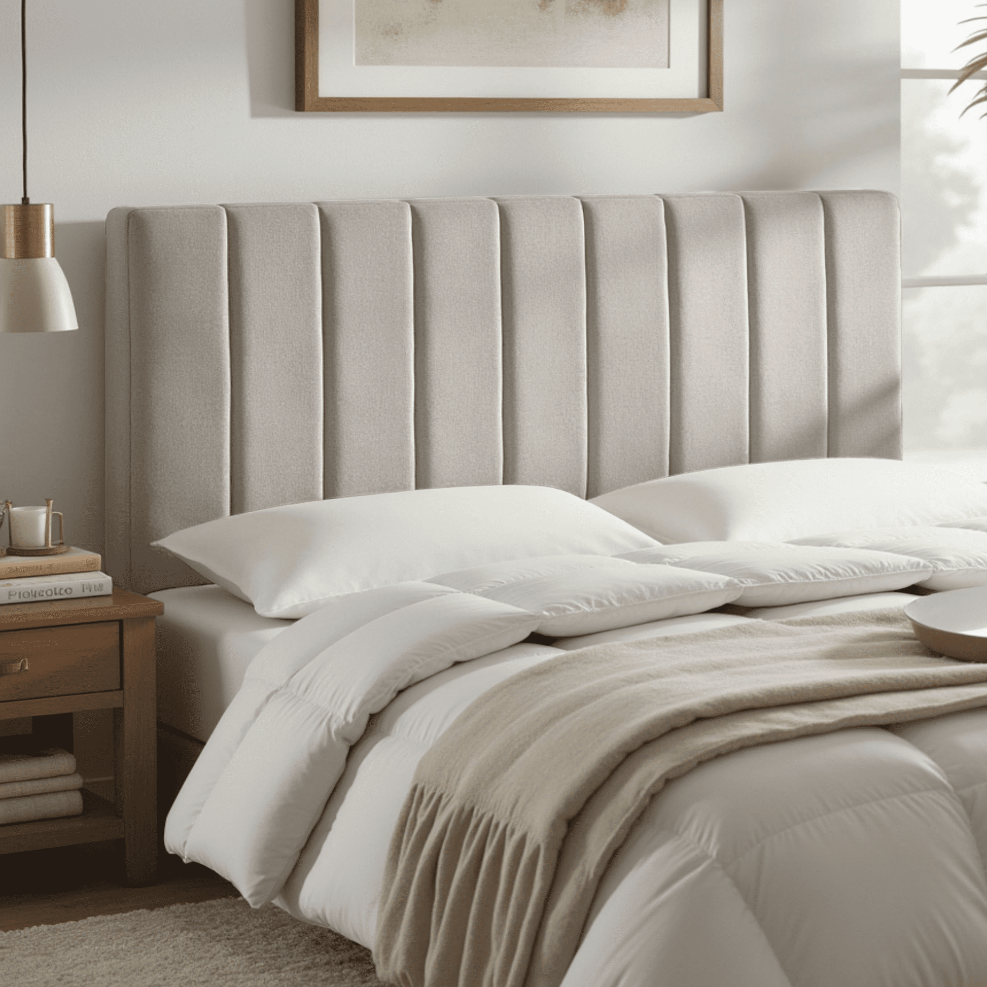 Lammlaoe Twin Headboard, Upholstered Wall Mounted, Peel and Stick Installation, Sound Reducing 3D Panel Design, Easy Assembly, Silver