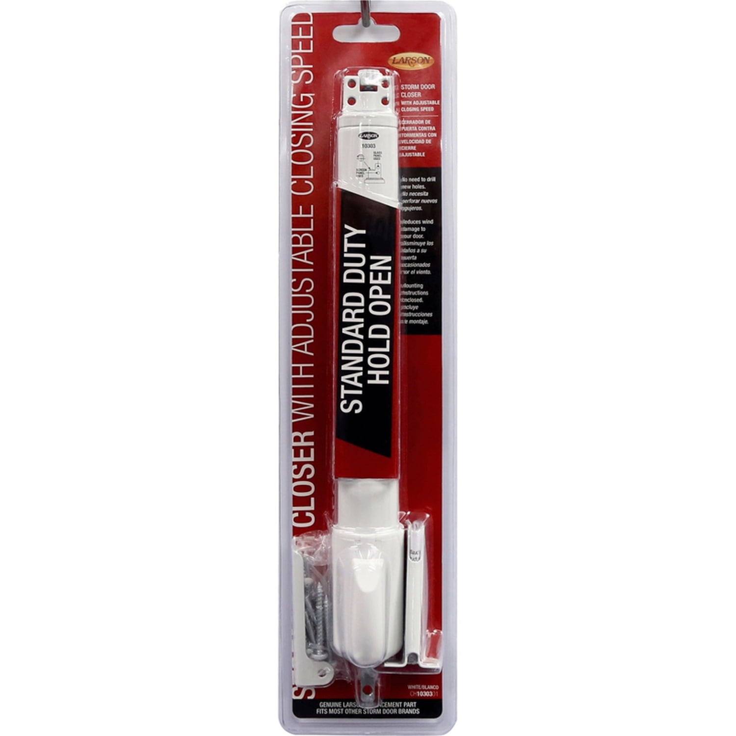 Larson White Single Hold-Open Closer Kit