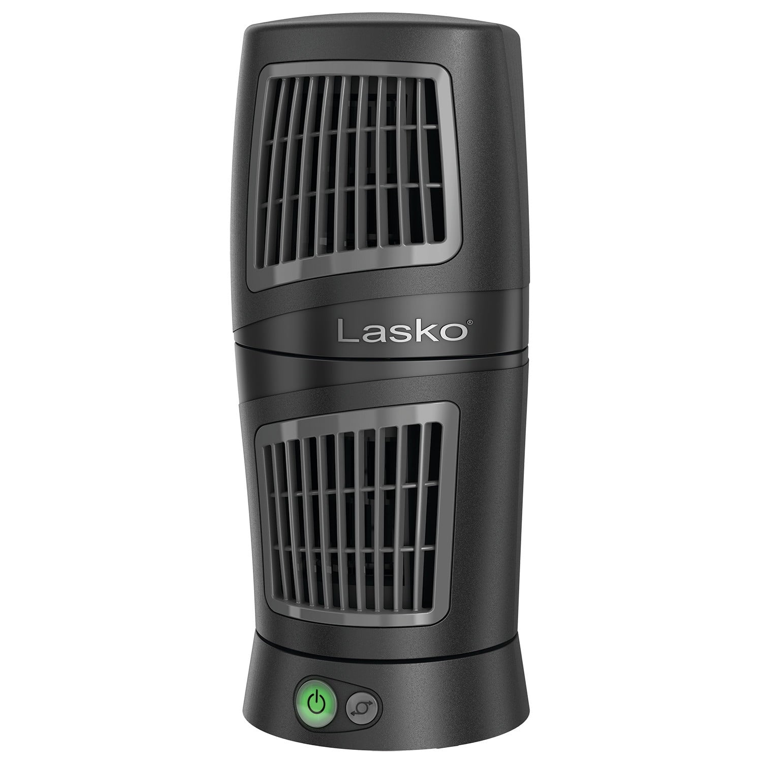 Lasko Twist-Top Desktop Tower Fan with 3 Speeds, 4911, Black, 5.23" L, New
