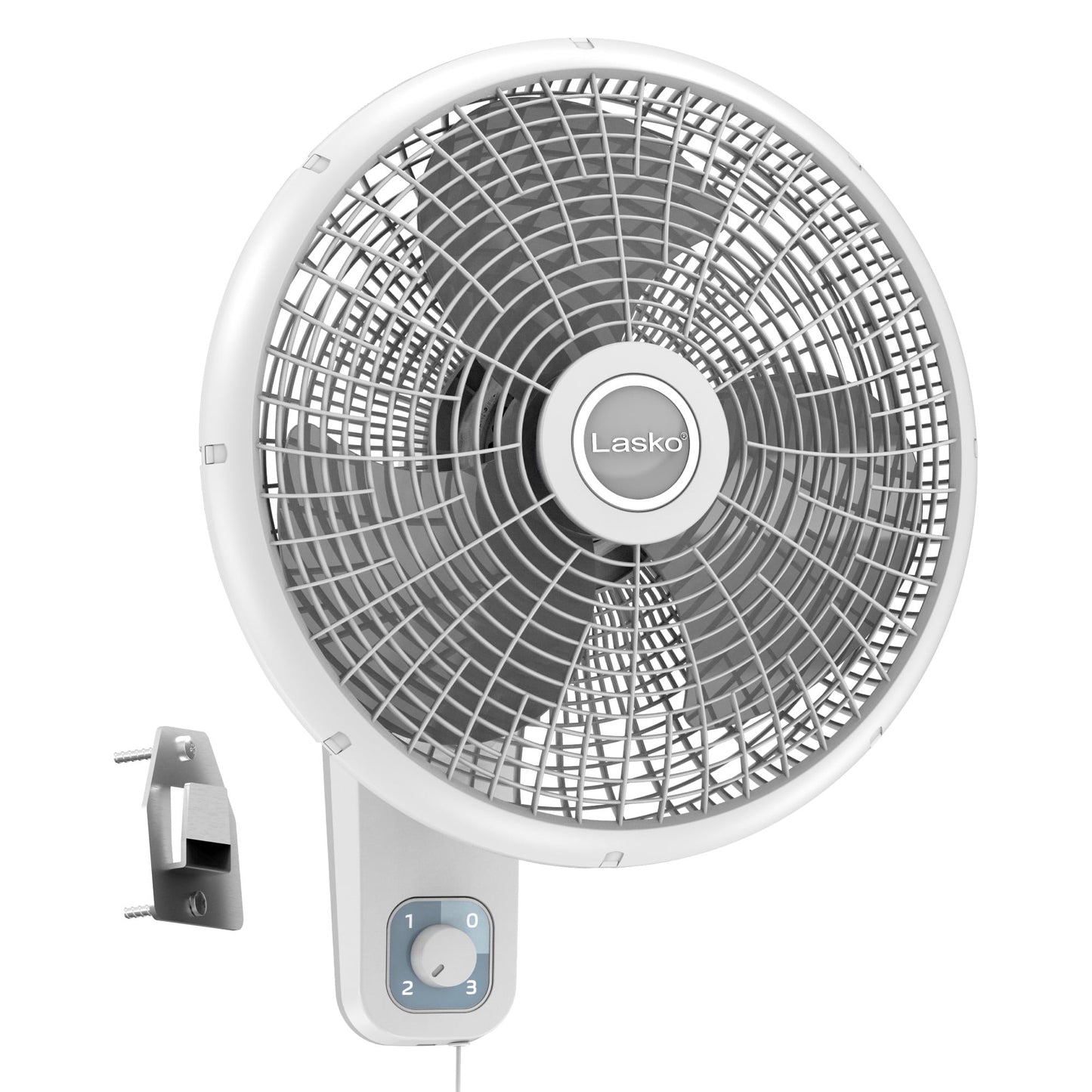 (3 pack) Lasko 16" 3-Speed Oscillating Wallmount Fan with Anti-Rust Grills, M16900, White, 18" Long, New