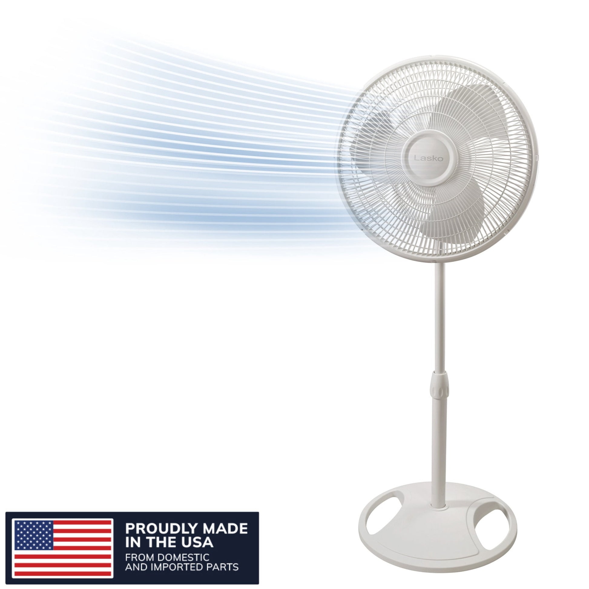 Lasko 16" 3-Speed Oscillating, Adjustable Height, Pedestal Fan S16200