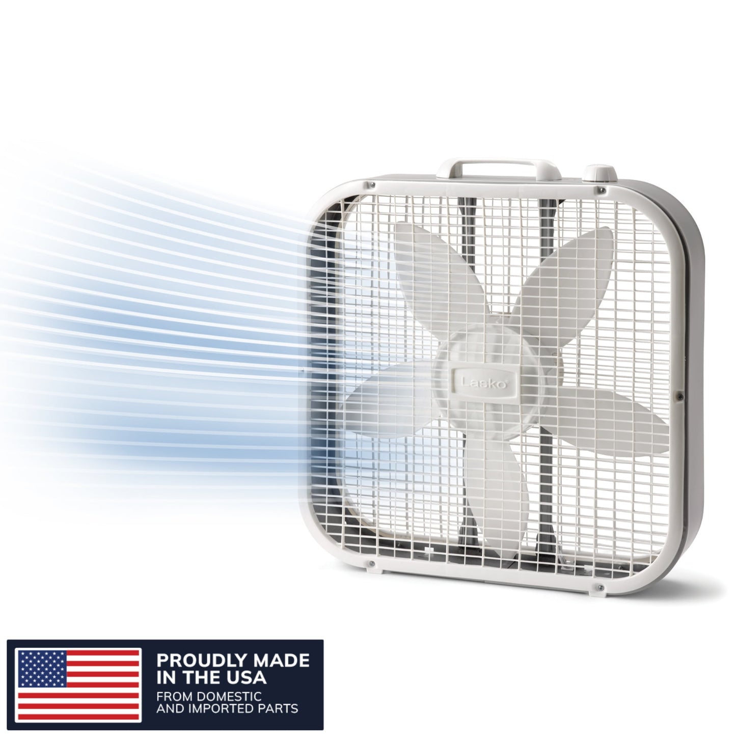 (3 pack) Lasko 20" Cool Colors 3-Speed Box Fan with Weather-Resistant Motor, Blue, B20310