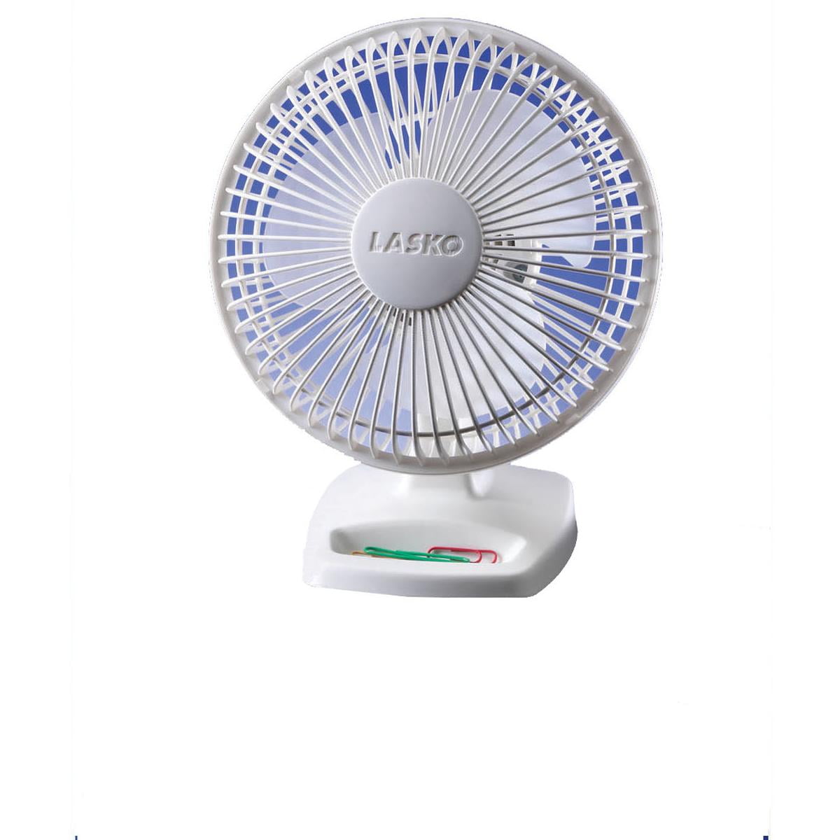 Lasko 6" Personal Fan, White  2002W, 2 pack