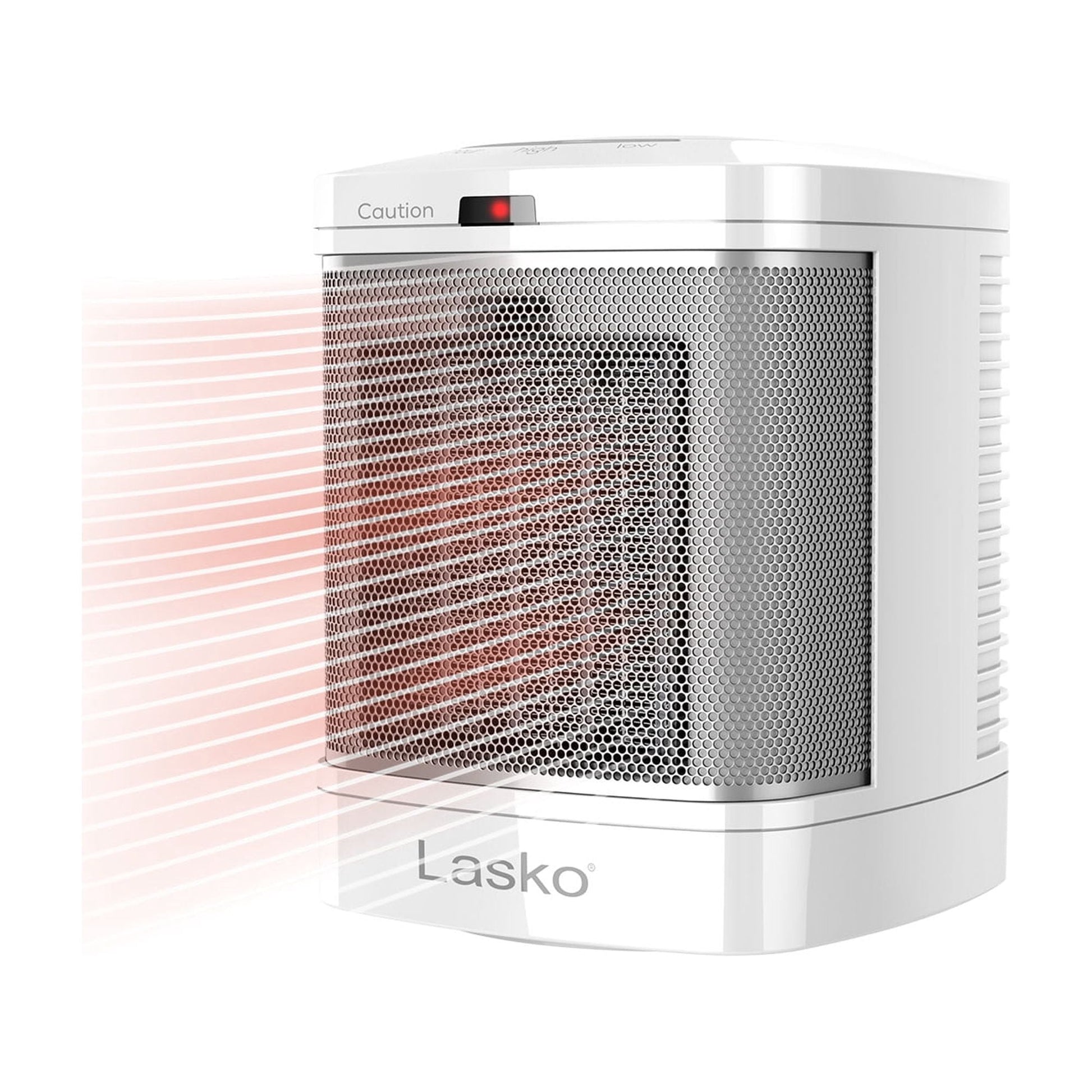 Lasko 8" 1500W Bathroom Space Heater with ALCI Safety Plug and Timer, White, CD08200