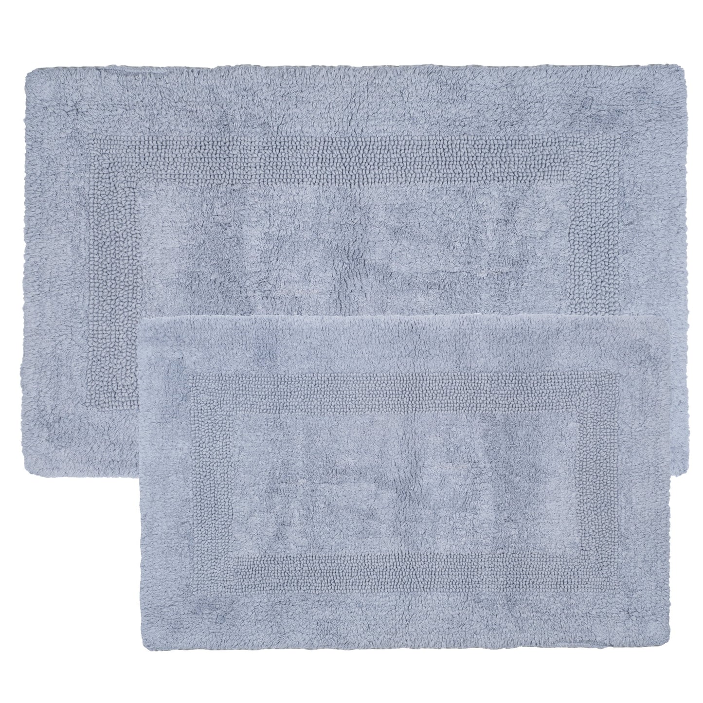 Somerset Home 2-Piece Bathroom Rugs Set - Machine Washable Cotton Bathroom Mat Set for Washroom, Kitchen, or Laundry Room