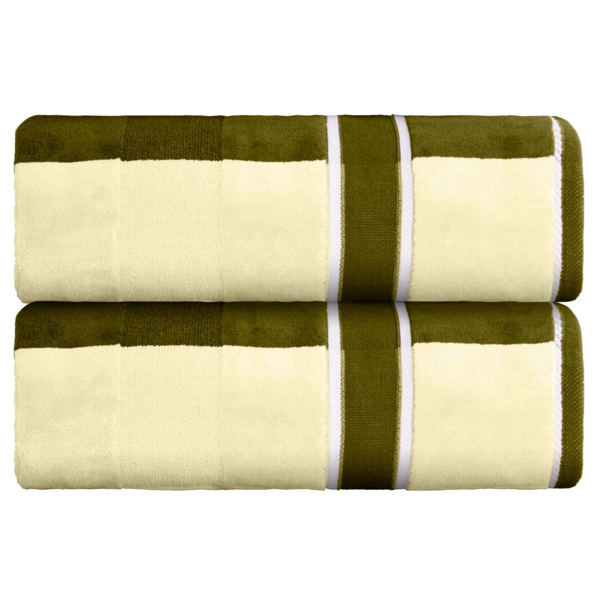 Lavish Home 2PC Cotton Towel Set - 35x70in Extra Large Bath Towels (Taupe)