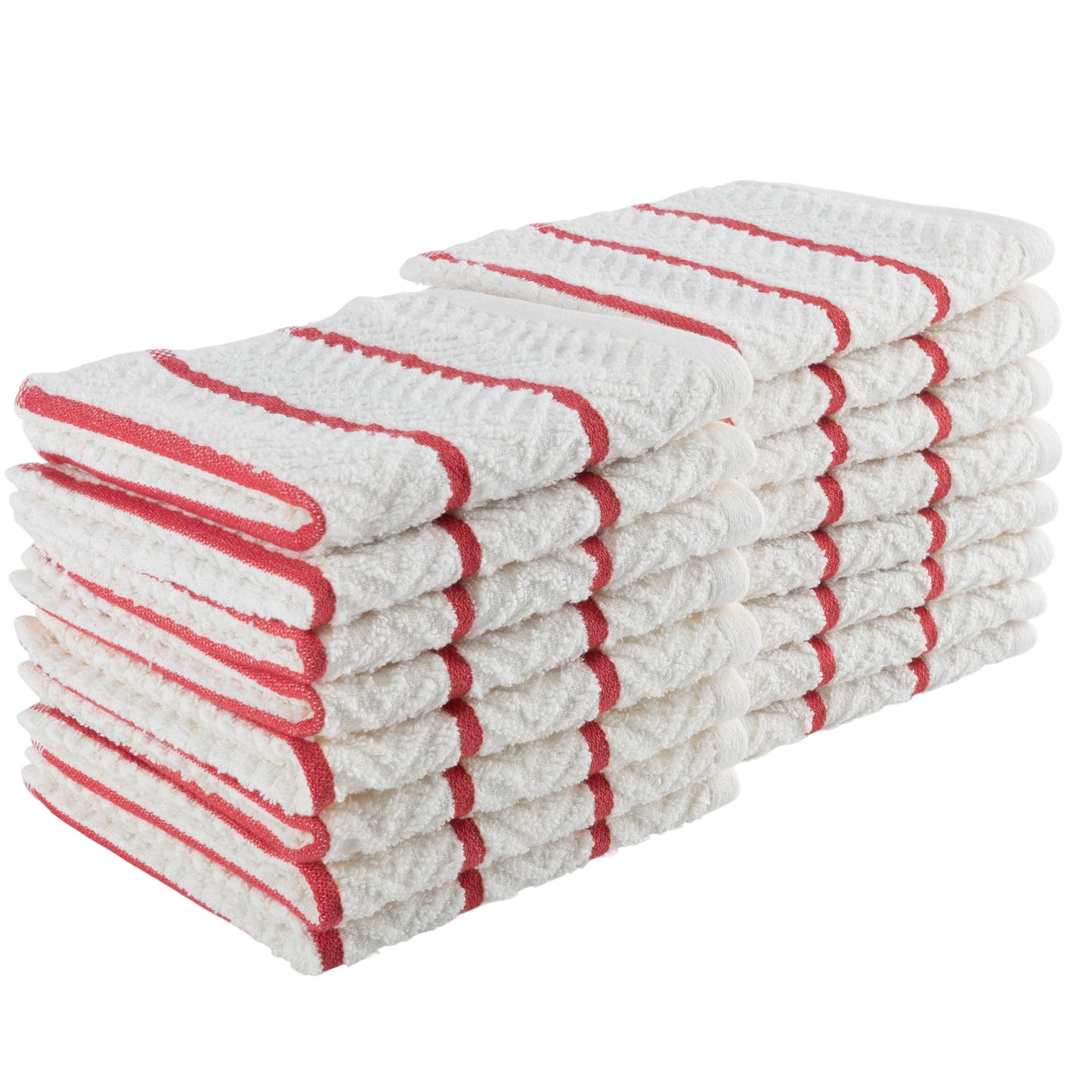 Lavish Home Dish Cloths 16-Pack - 12x12 Dish Cloths for Washing Dishes, Red