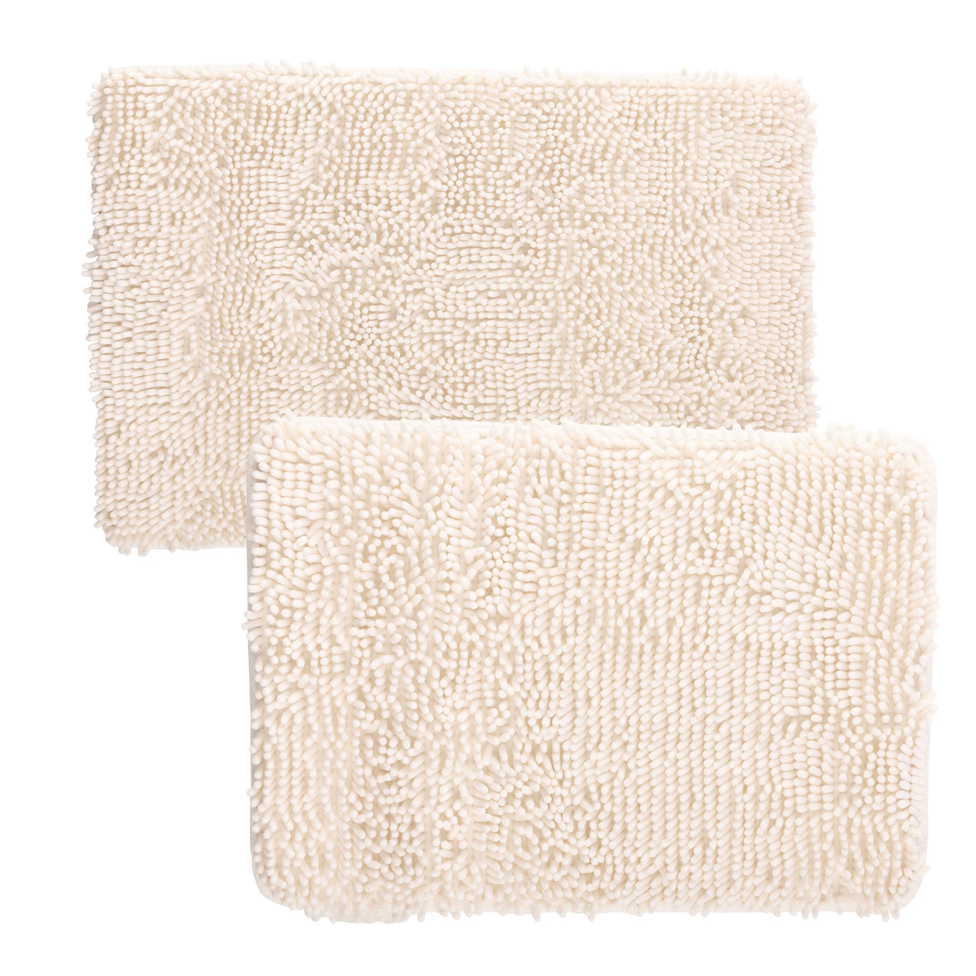 Lavish Home Juego de Alfombrillas de BaÃ±o ViscoelÃ¡sticas de 2 Piezas con Base Antideslizante (Gris)