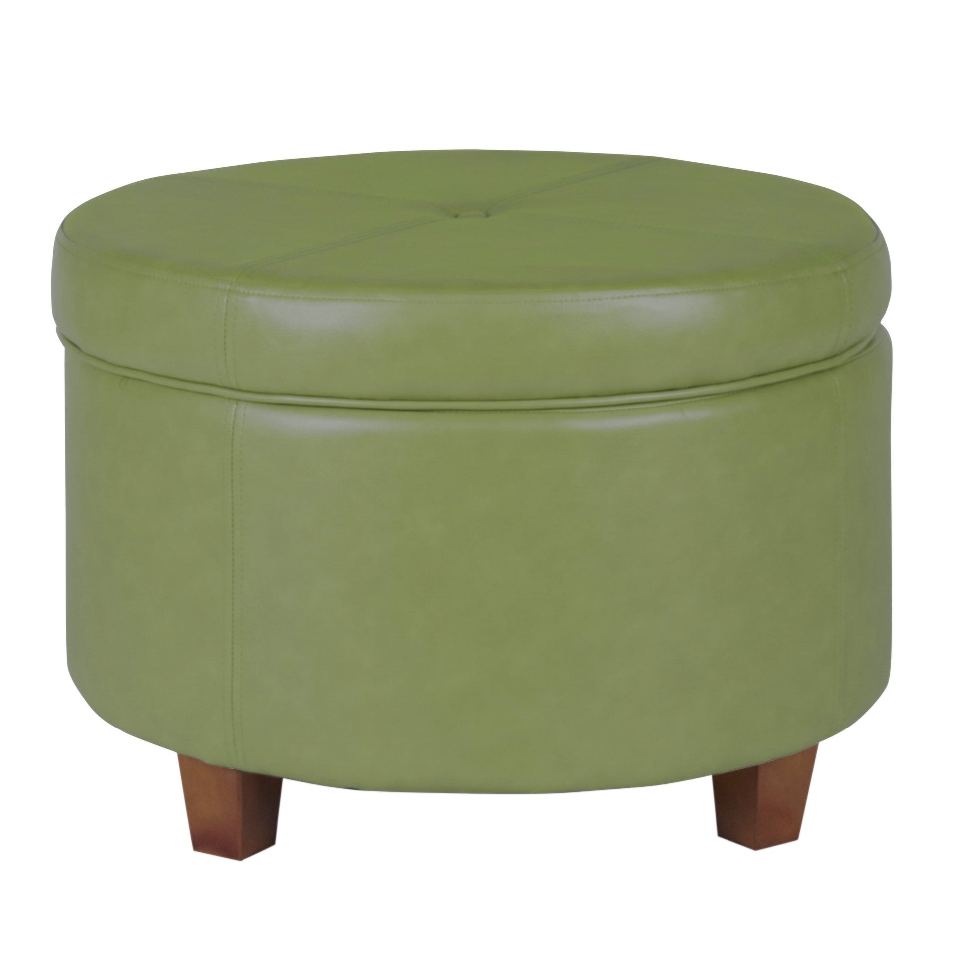 HomePop Large Leatherette Storage Ottoman, Multiple Colors