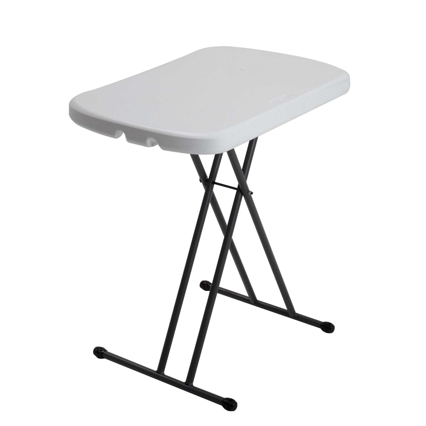 Lifetime 26 inch Rectangle Personal Table, Indoor/Outdoor Light Commercial Grade, White Granite