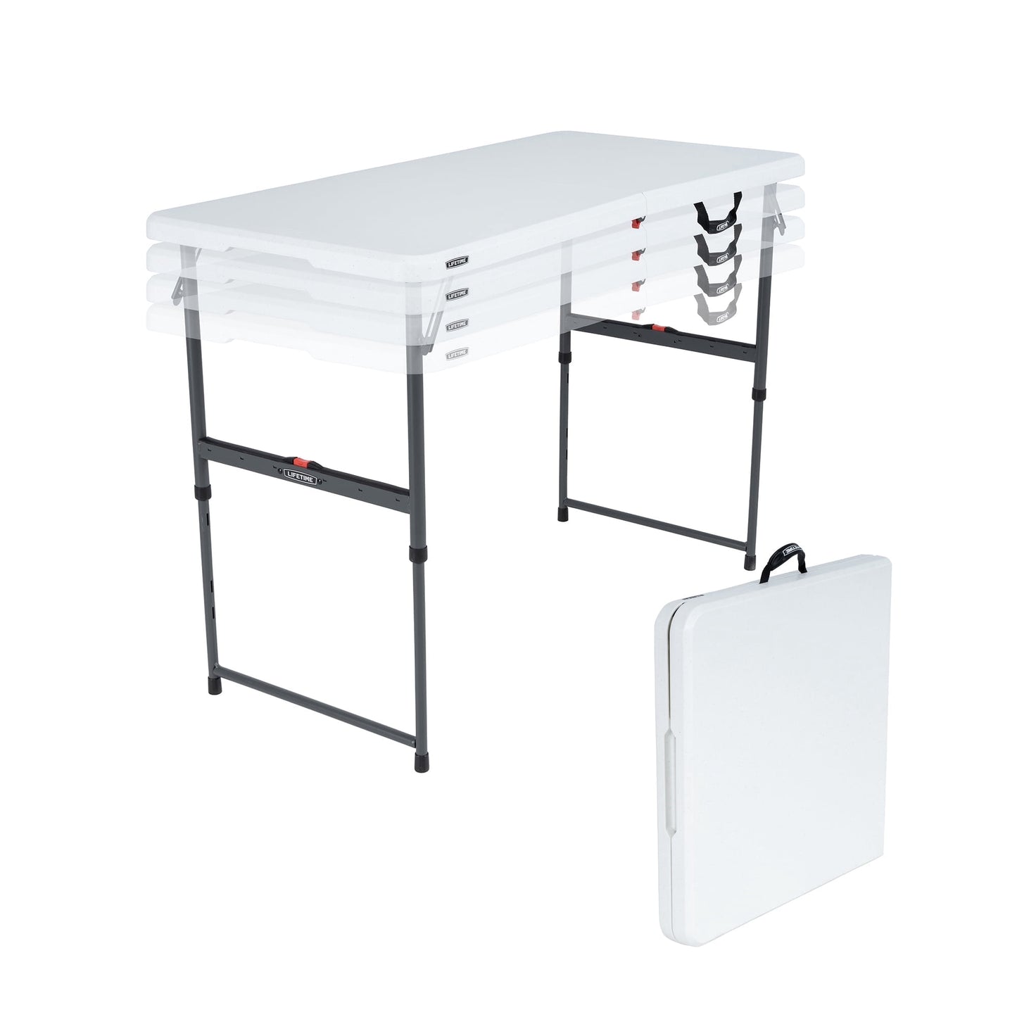 Lifetime 4-Foot Fold-in-Half Adjustable Table (Residential)