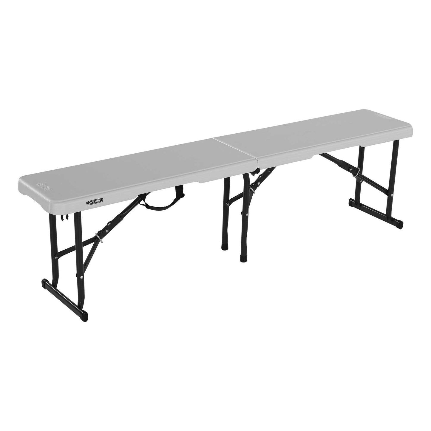 Lifetime 5' Steel-Framed Fold-in-Half Polyethylene Bench, Pearl (80503)